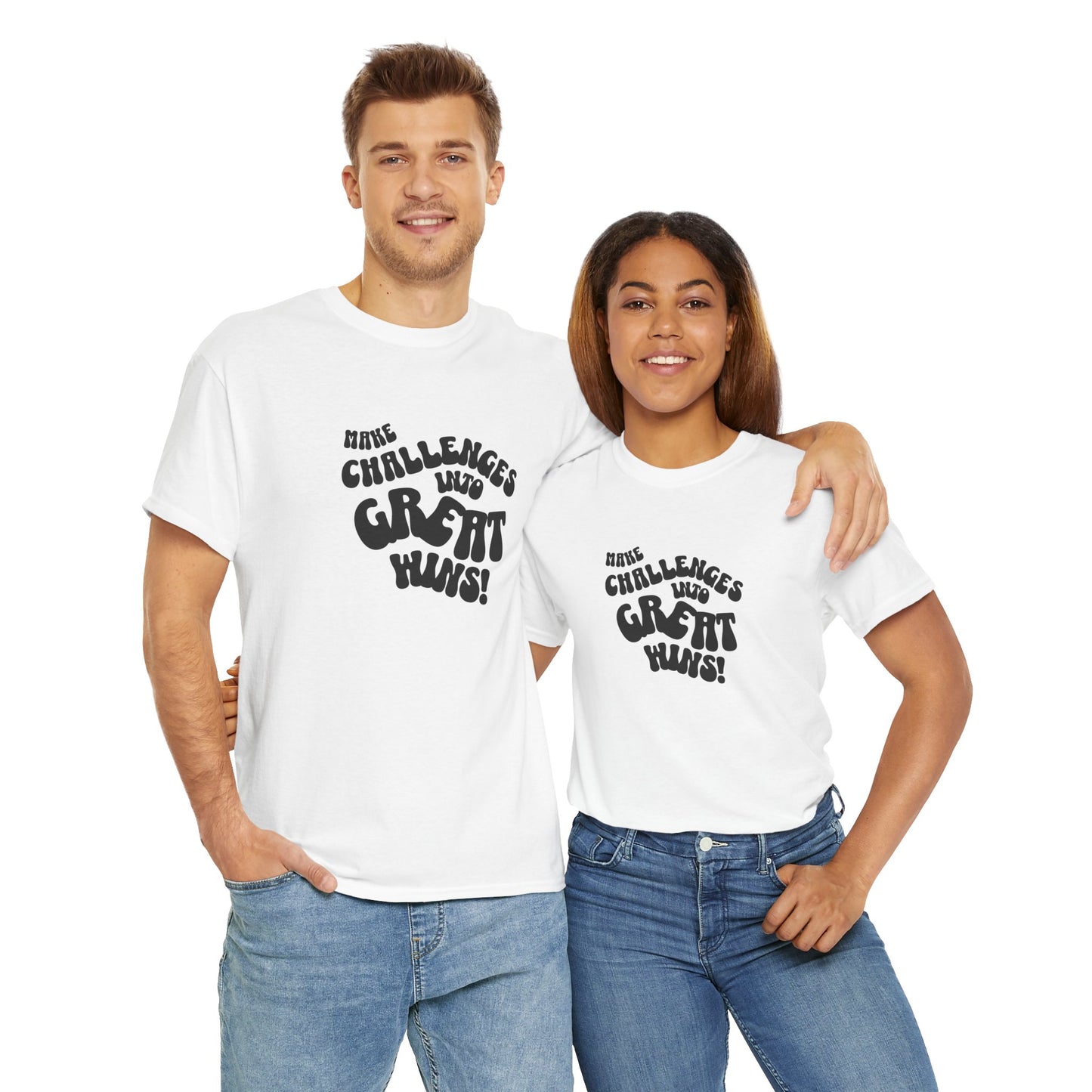 Challenge Accepted: Motivational Unisex Cotton Tee