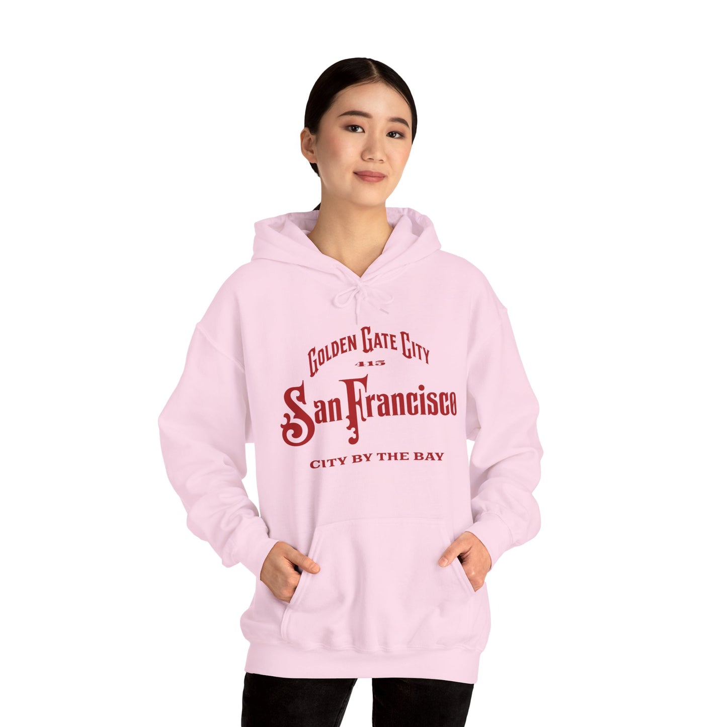 San Francisco City by the Bay Vintage Script Hoodie