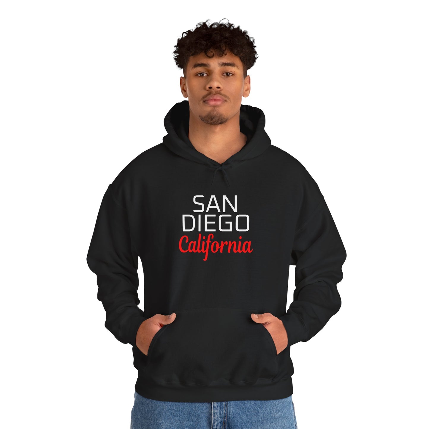 San Diego California Retro City Text Premium Hoodie