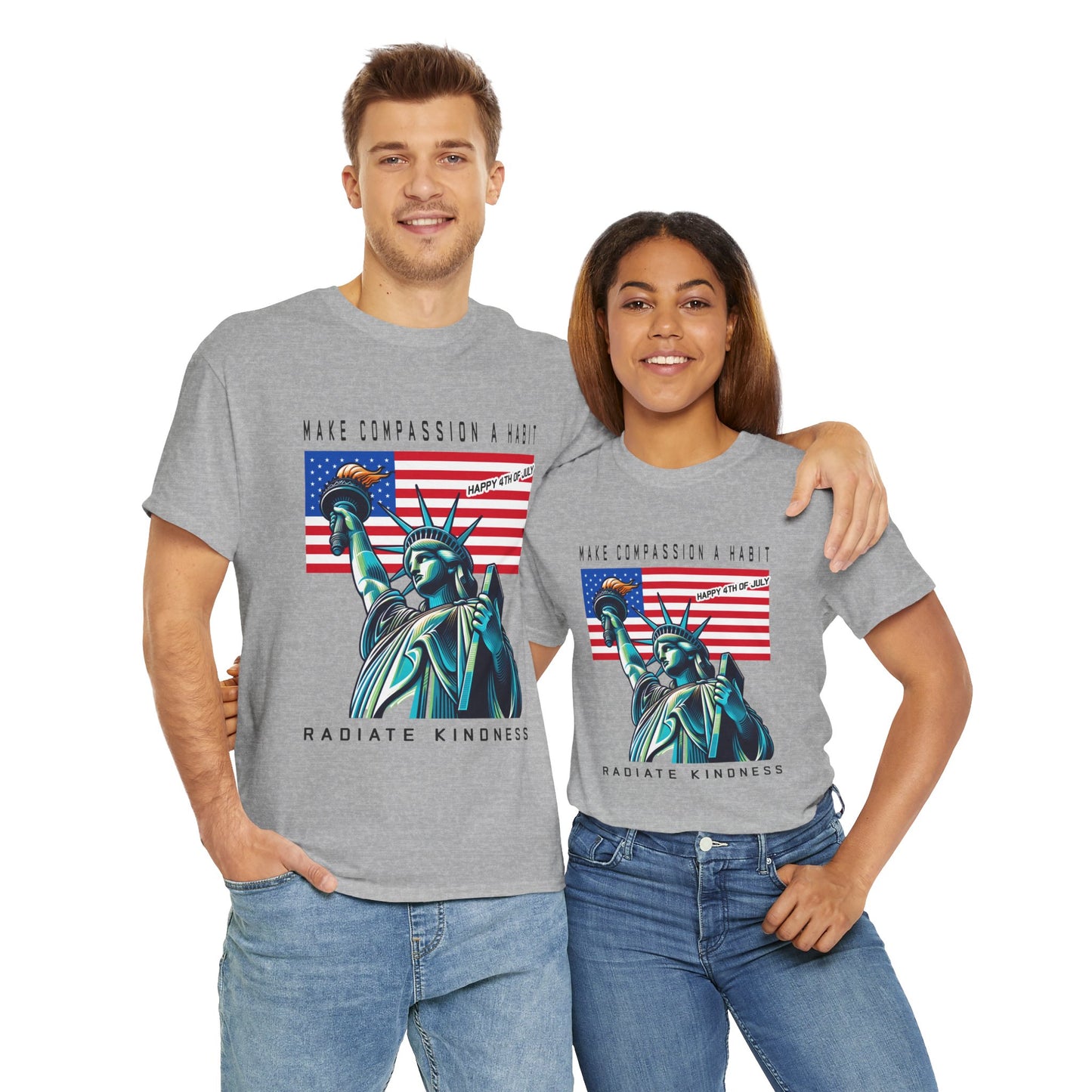 Make Compassion a Habit, Happy 4th of July Unisex T-Shirt