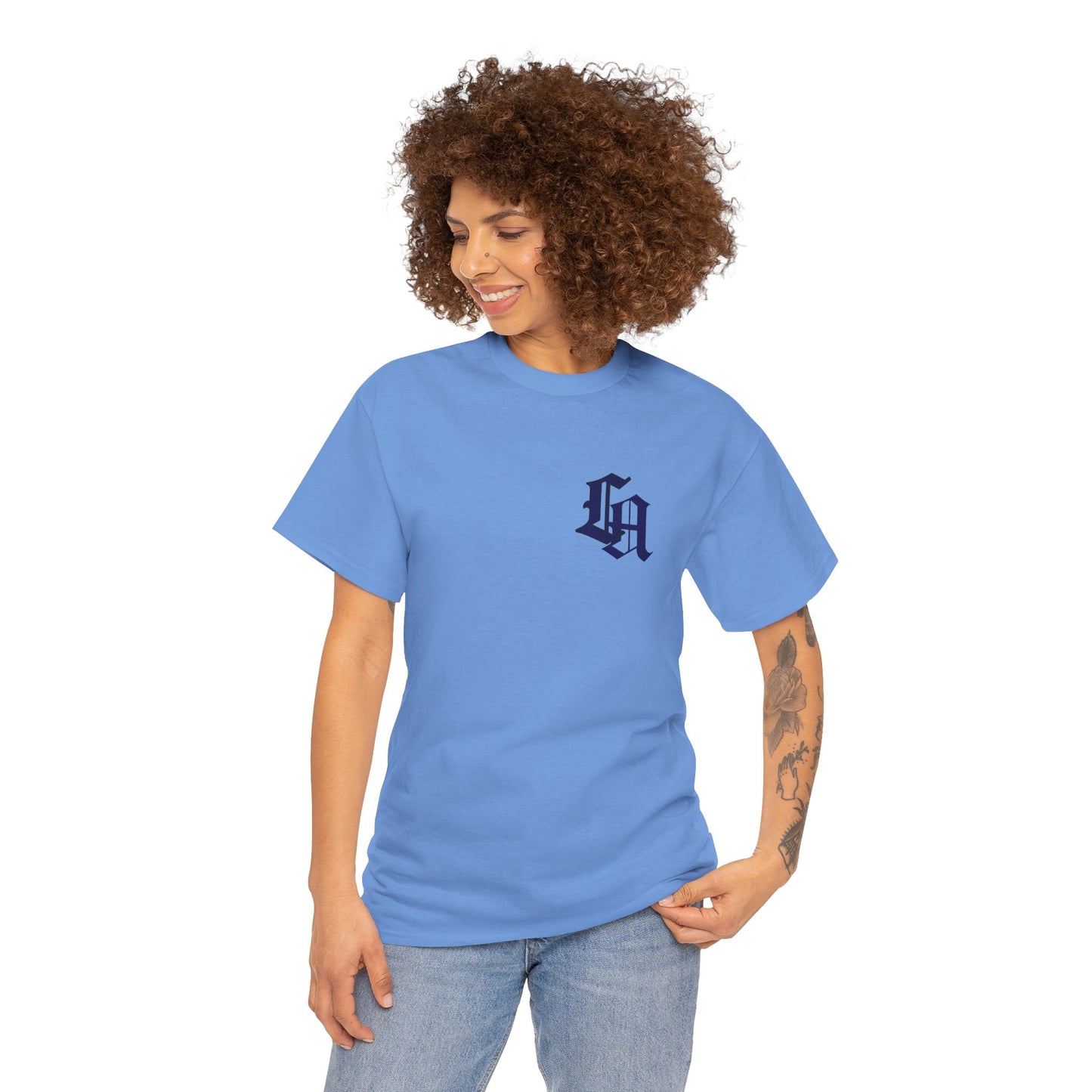 Gothic LA Minimalist Chest Tee: Premium Urban Streetwear