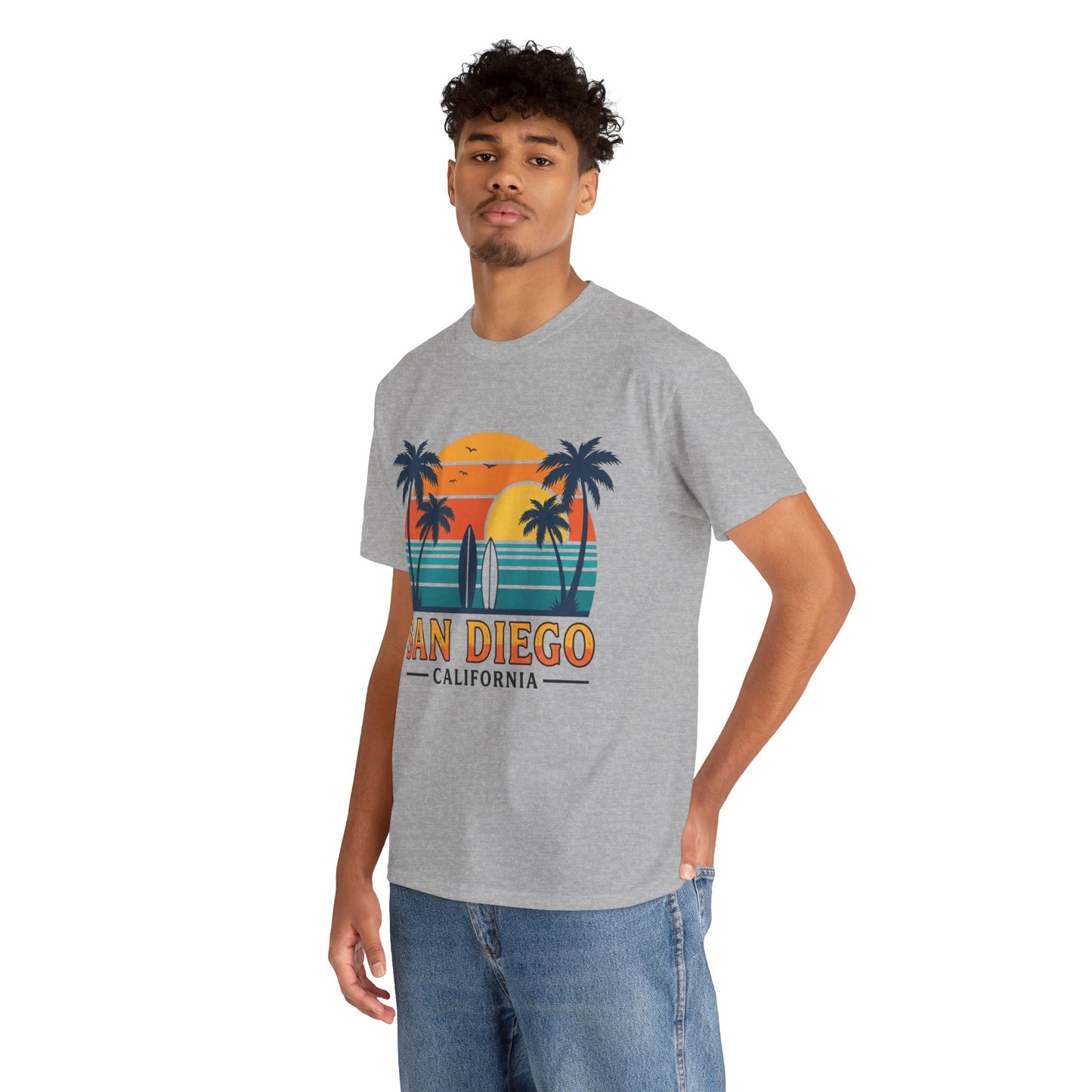 Coastal Classic: San Diego Sunset Surf Premium Graphic Tee