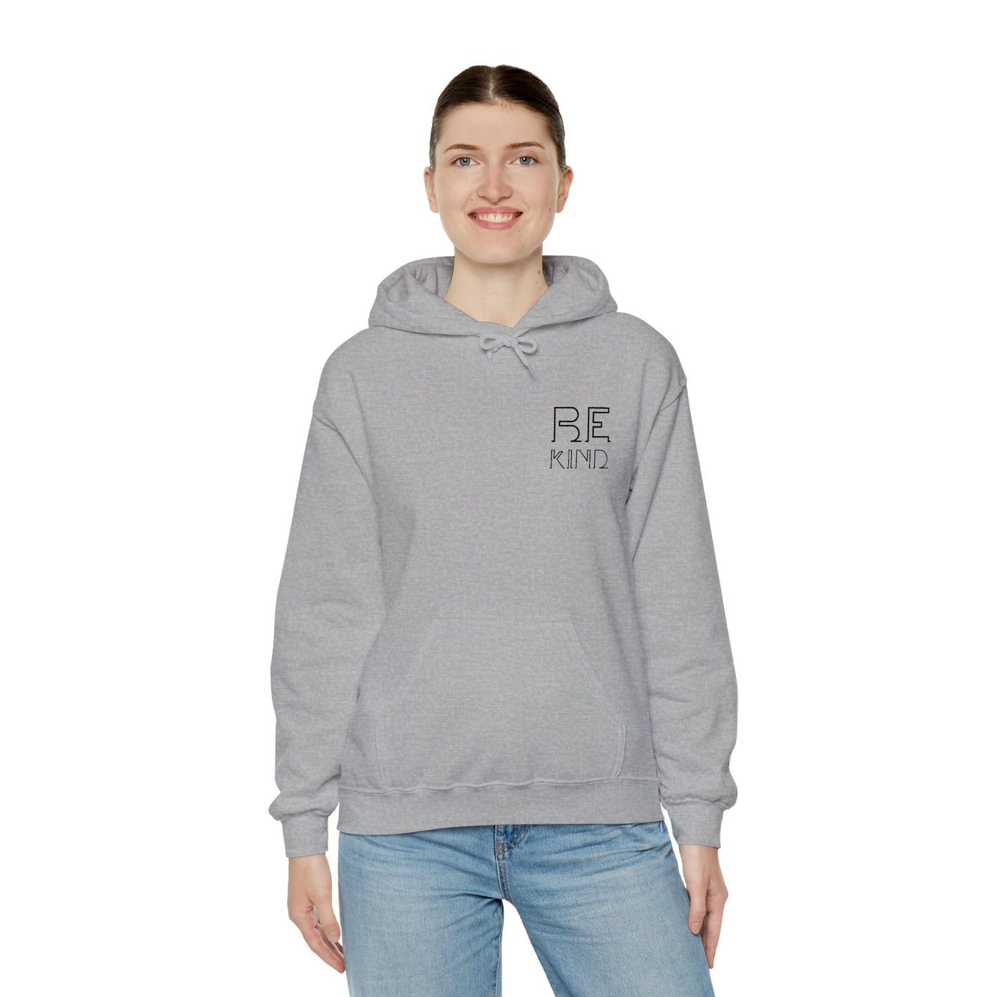 Be Kind: Minimalist Embroidered Chest Print Premium Hoodie