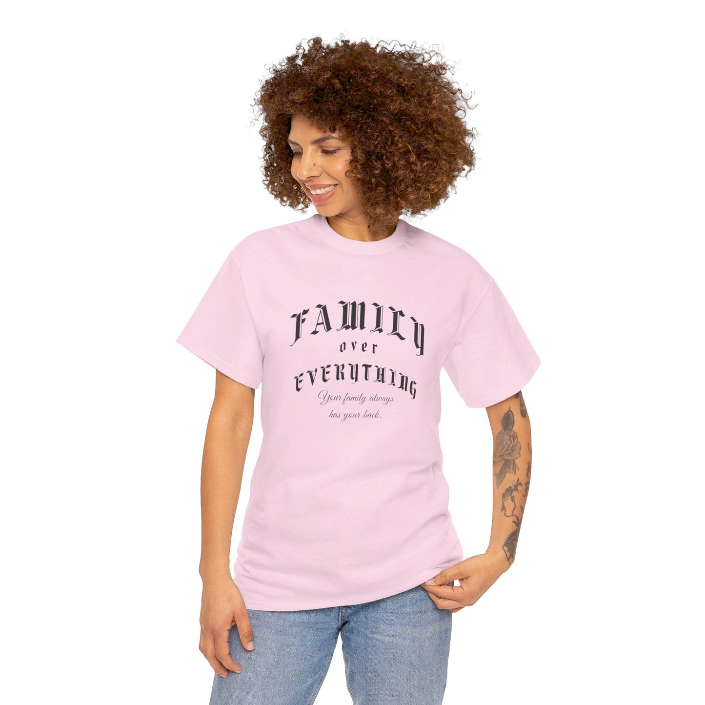 Your family always has your back Unisex Heavy Cotton Tee