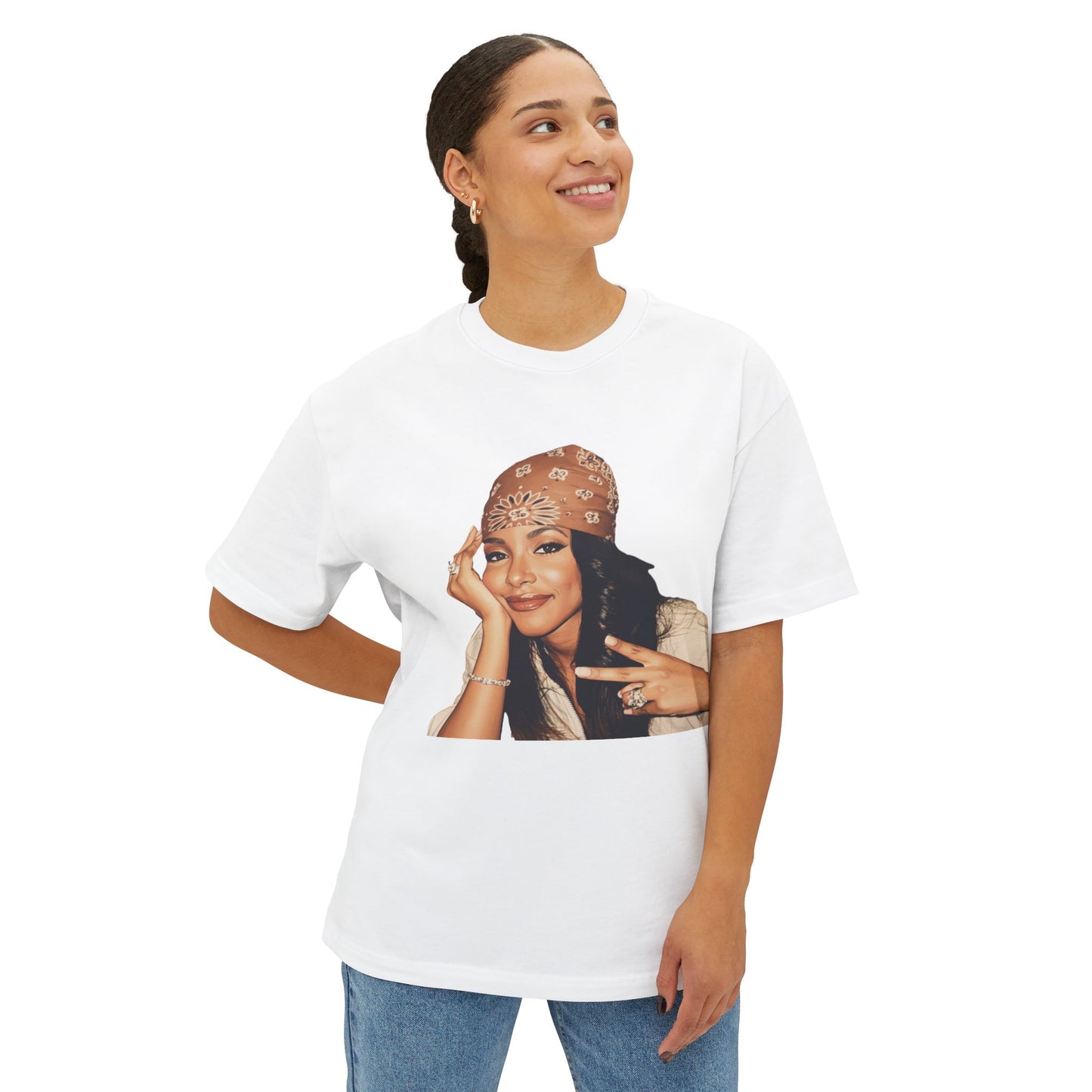 Aaliyah Vintage Bandana Boxy Tee