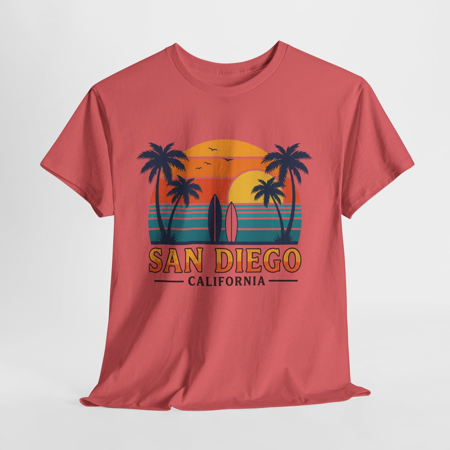 Coastal Classic: San Diego Sunset Surf Premium Graphic Tee