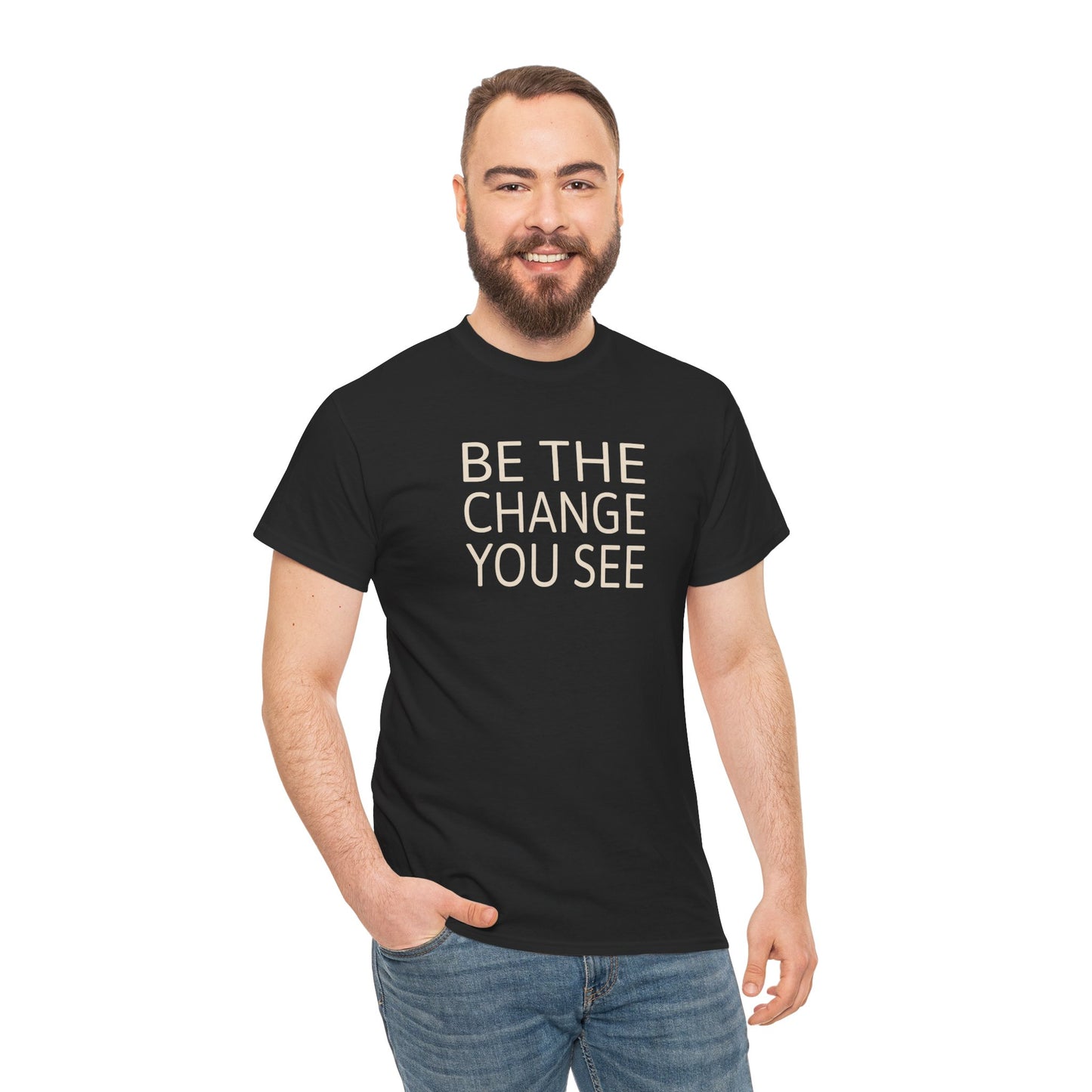 Be the Change You see! Graphic design on the front and back of a Unisex Tee.