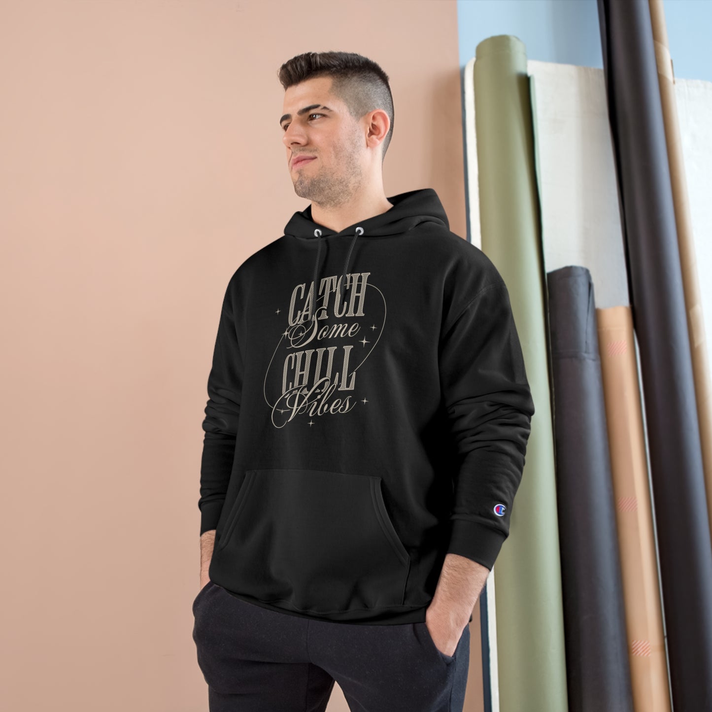 Catch some chill vibes  Champion Hoodie