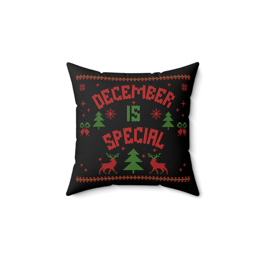Festive December Celebration Pillow