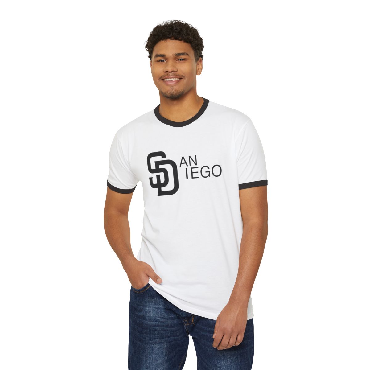 Classic California: San Diego SD Logo Premium Ringer Tee