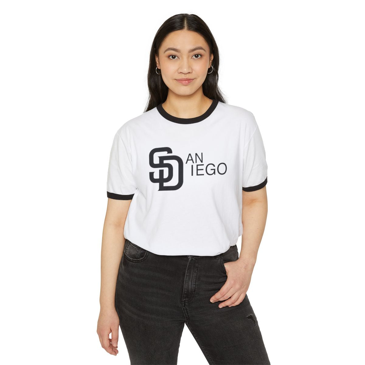 Classic California: San Diego SD Logo Premium Ringer Tee