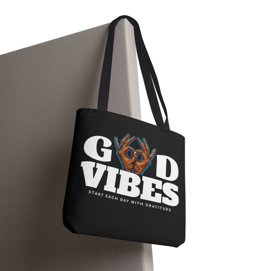 Radiate Positivity: Start Each Day With Gratitude Premium Canvas Tote