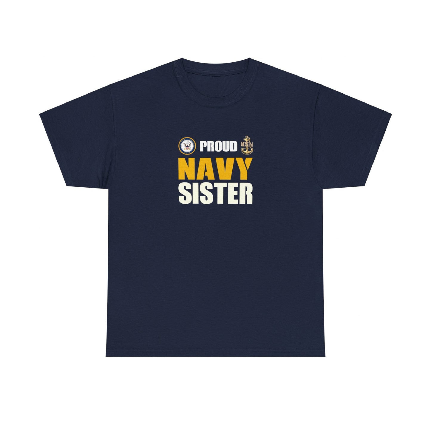 Proud Navy Sister Unisex Heavy Cotton Tee