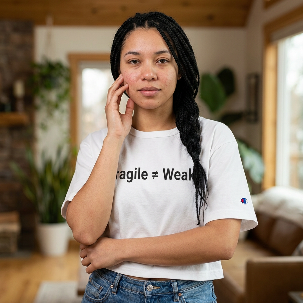 Resilience in Style: Fragile ≠ Weak Premium Cropped Tee