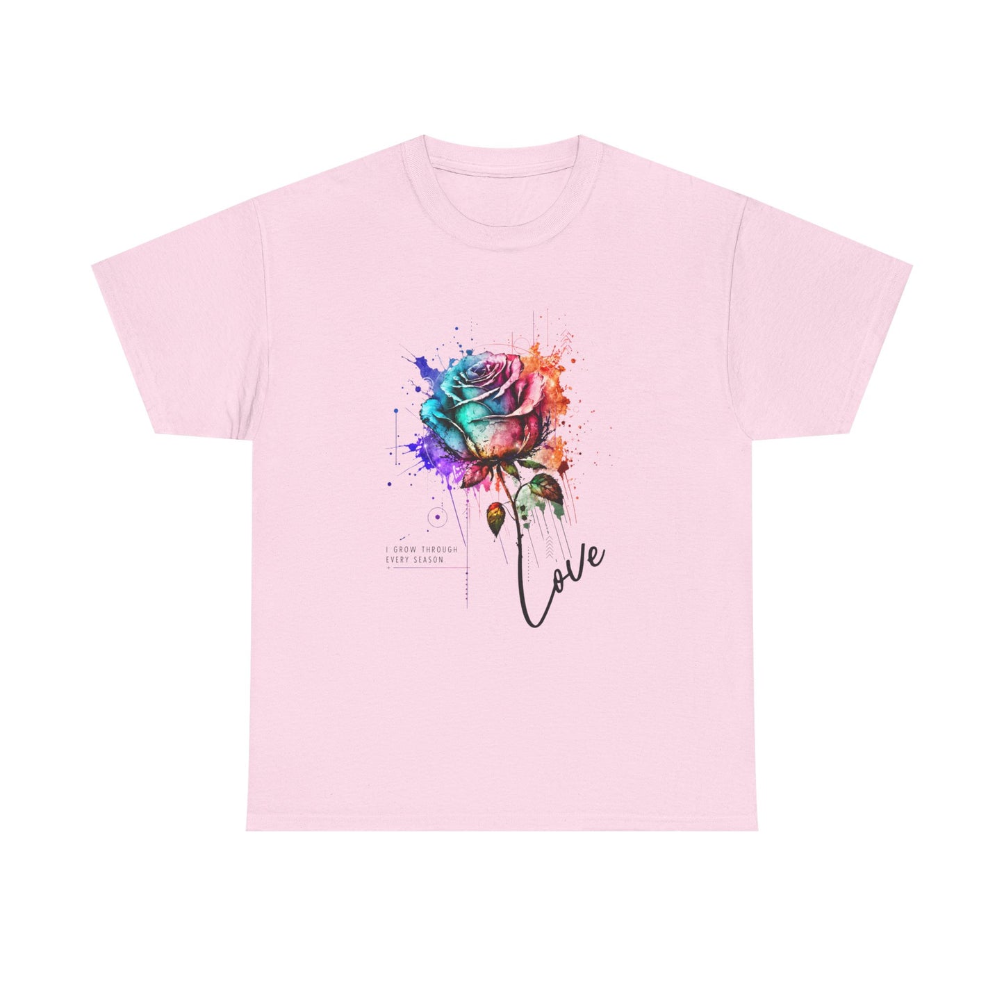 Love Watercolor Rose Growth Tee