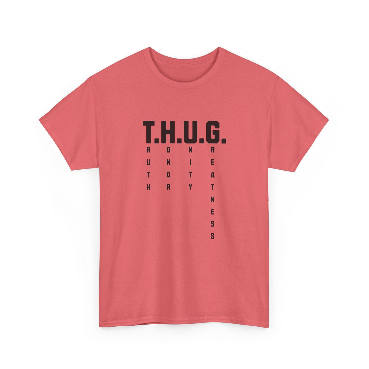 Pure Character: T.H.U.G. Vertical Acronym Premium Graphic Tee