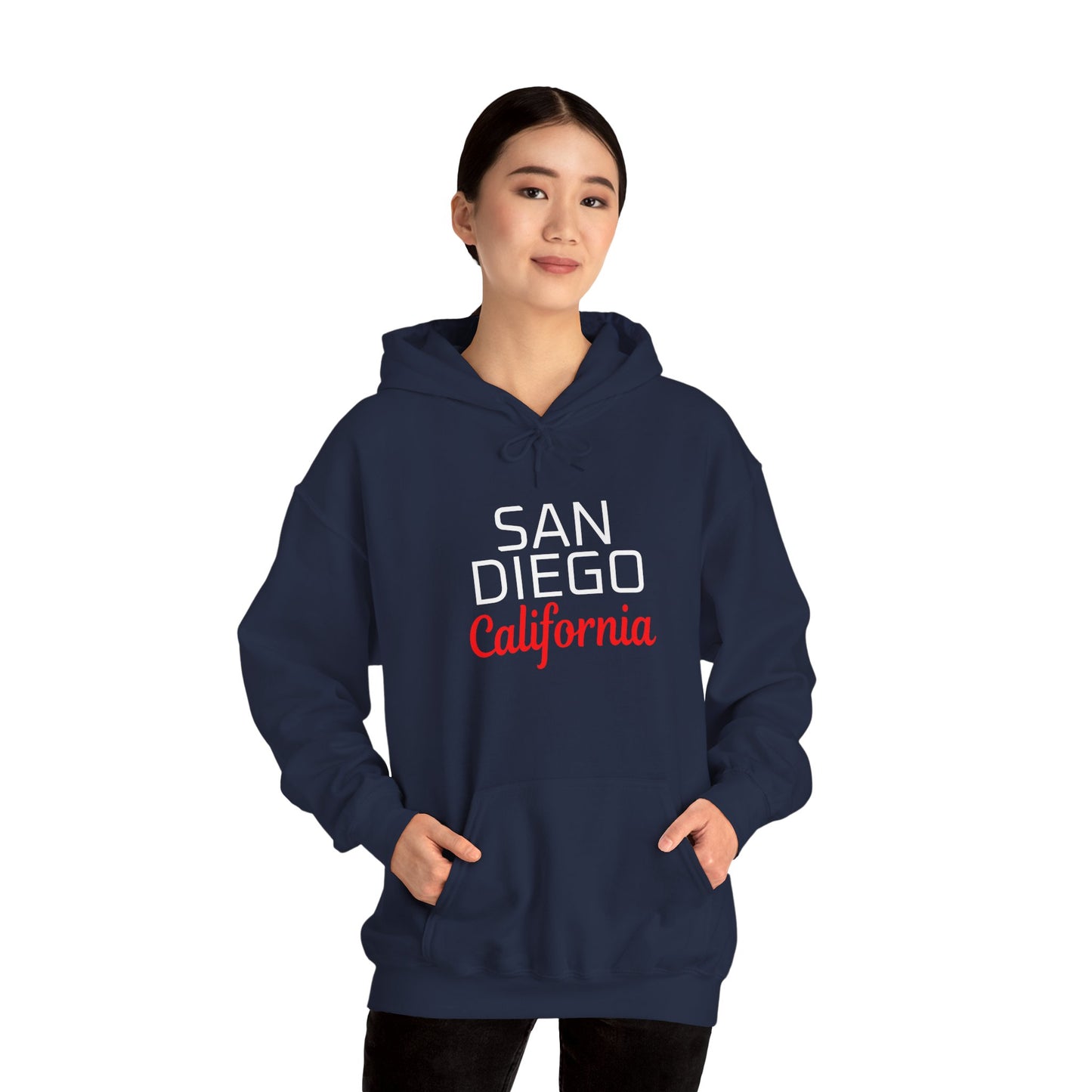 San Diego California Retro City Text Premium Hoodie