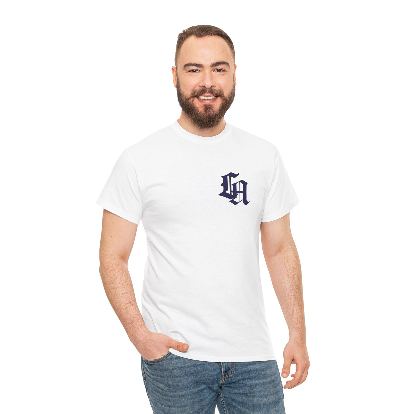 Gothic LA Minimalist Chest Tee: Premium Urban Streetwear