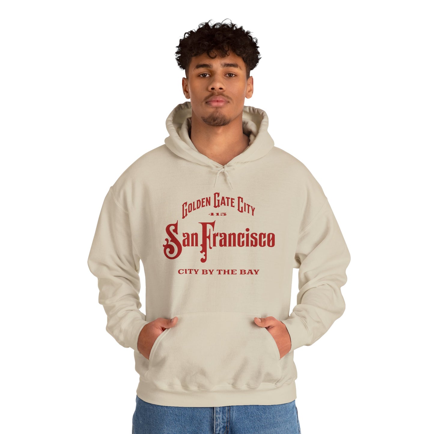 San Francisco City by the Bay Vintage Script Hoodie