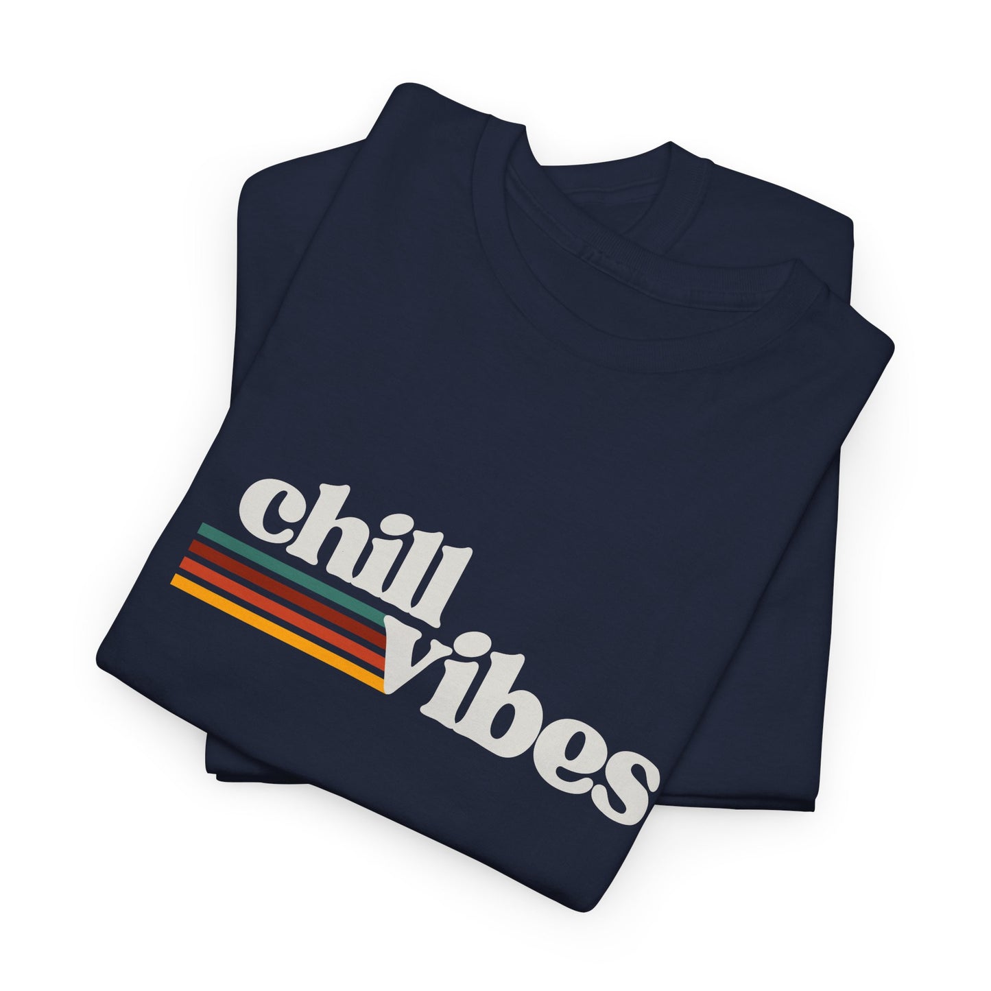Sunset Soul: Chill Vibes Retro Stripe Premium Graphic Tee