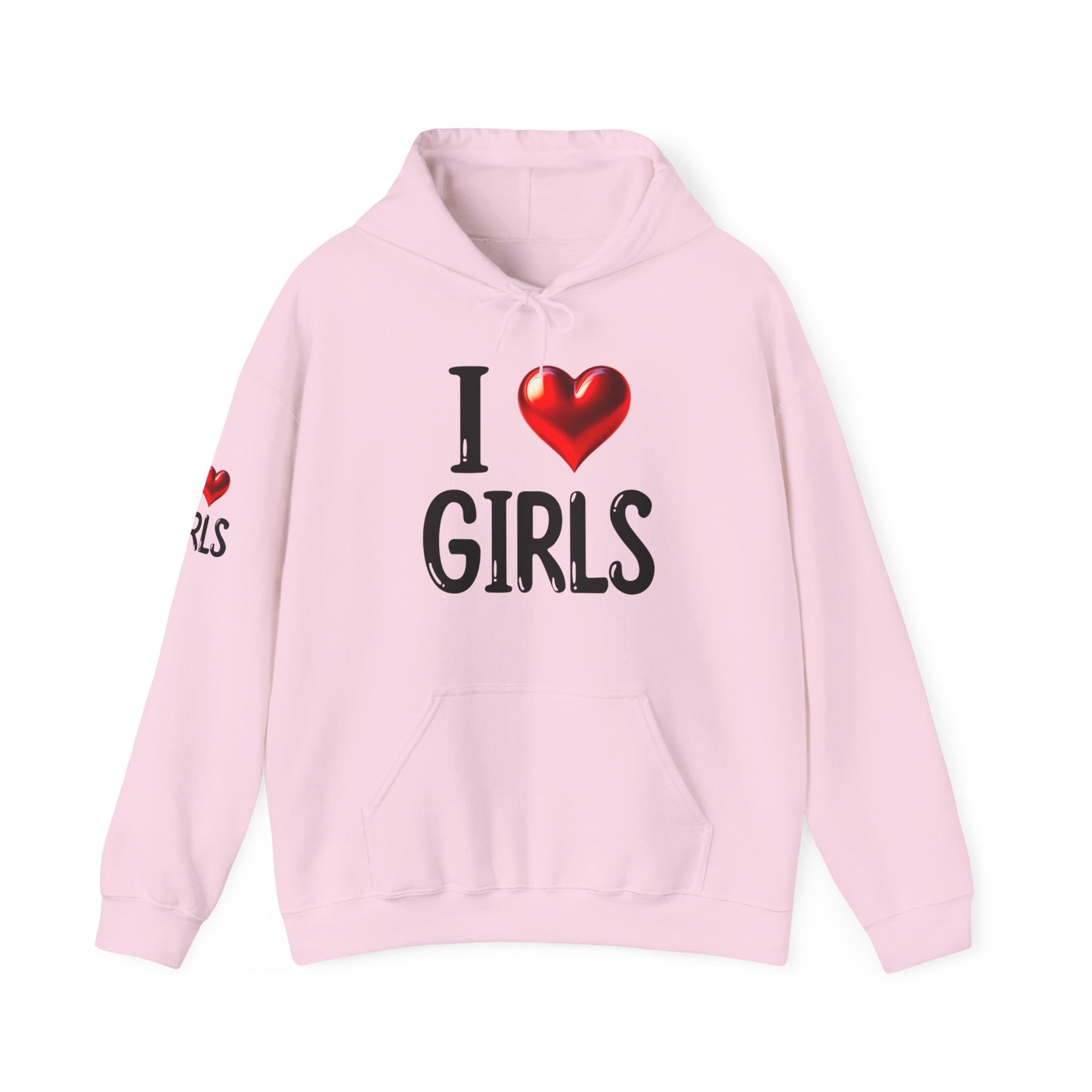 I love Girls Unisex Heavy Blend™ Hooded Sweatshirt