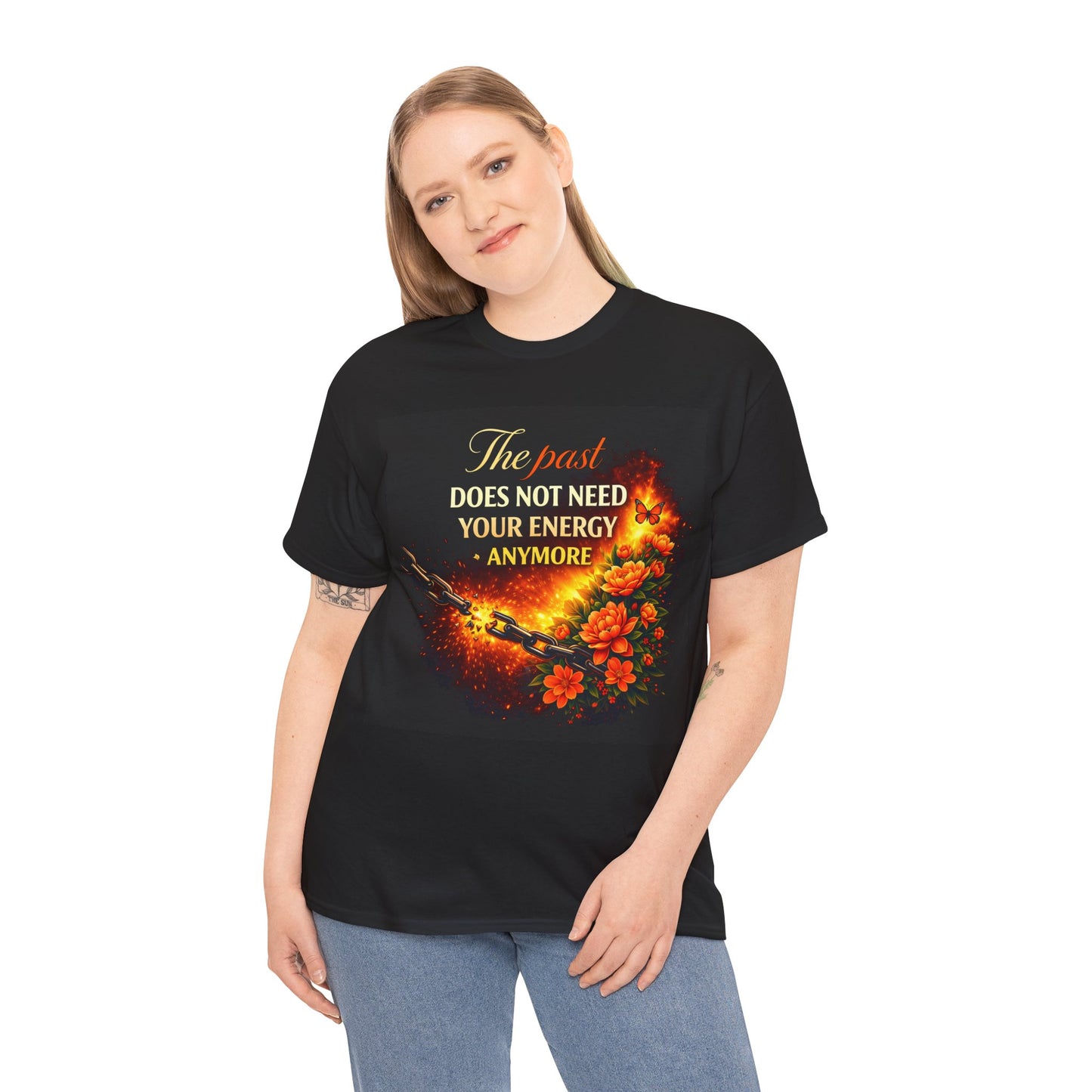 Burn Bright: Floral Fire Premium Motivational Tee