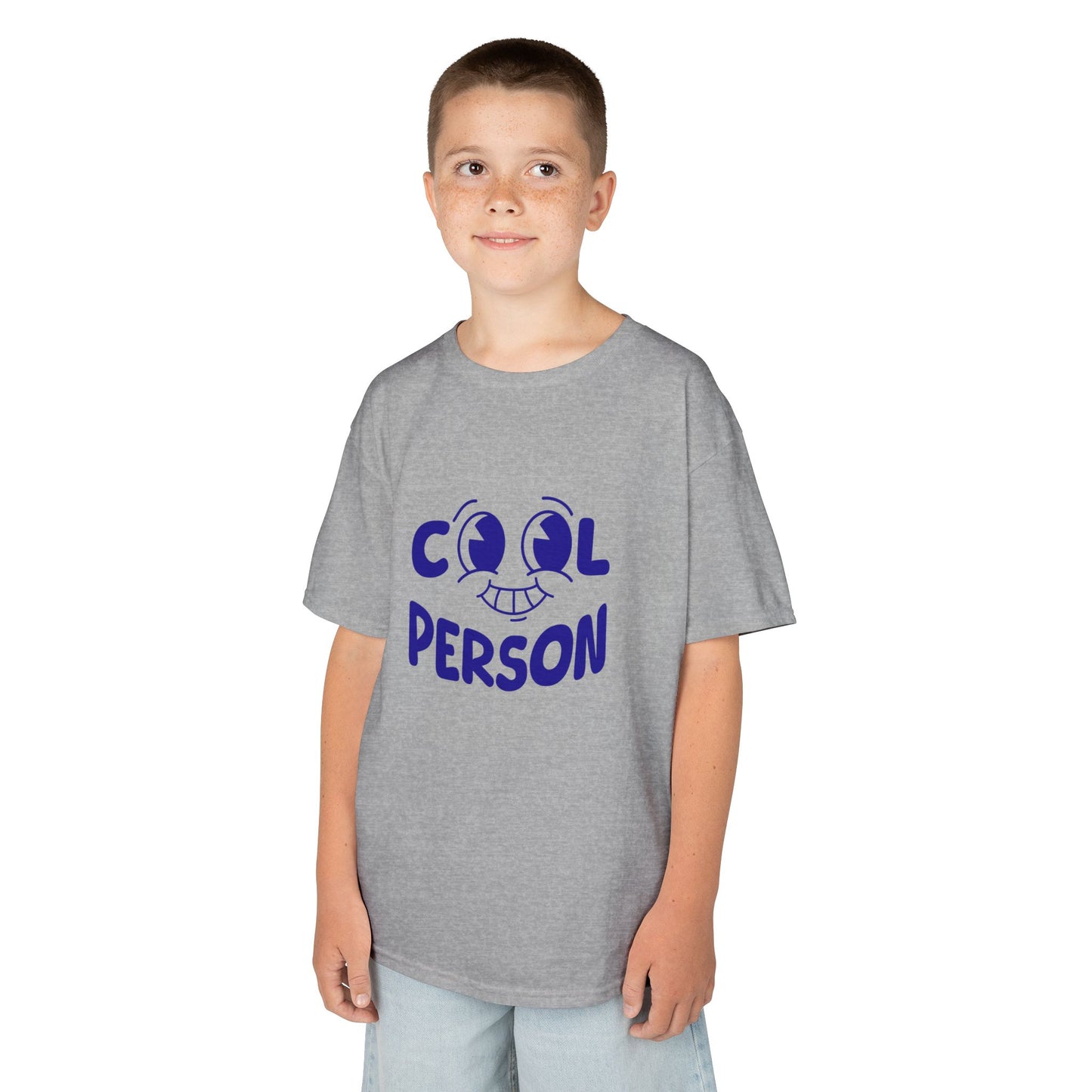Positive Energy: Kids "Cool Person" Premium Smiley Graphic Tee