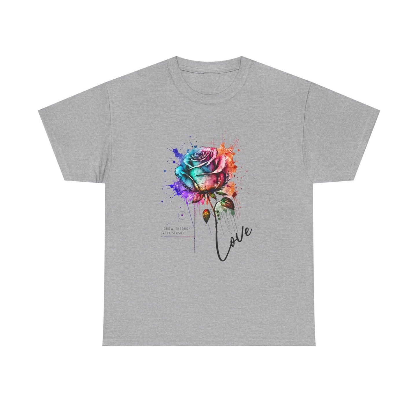 Love Watercolor Rose Growth Tee