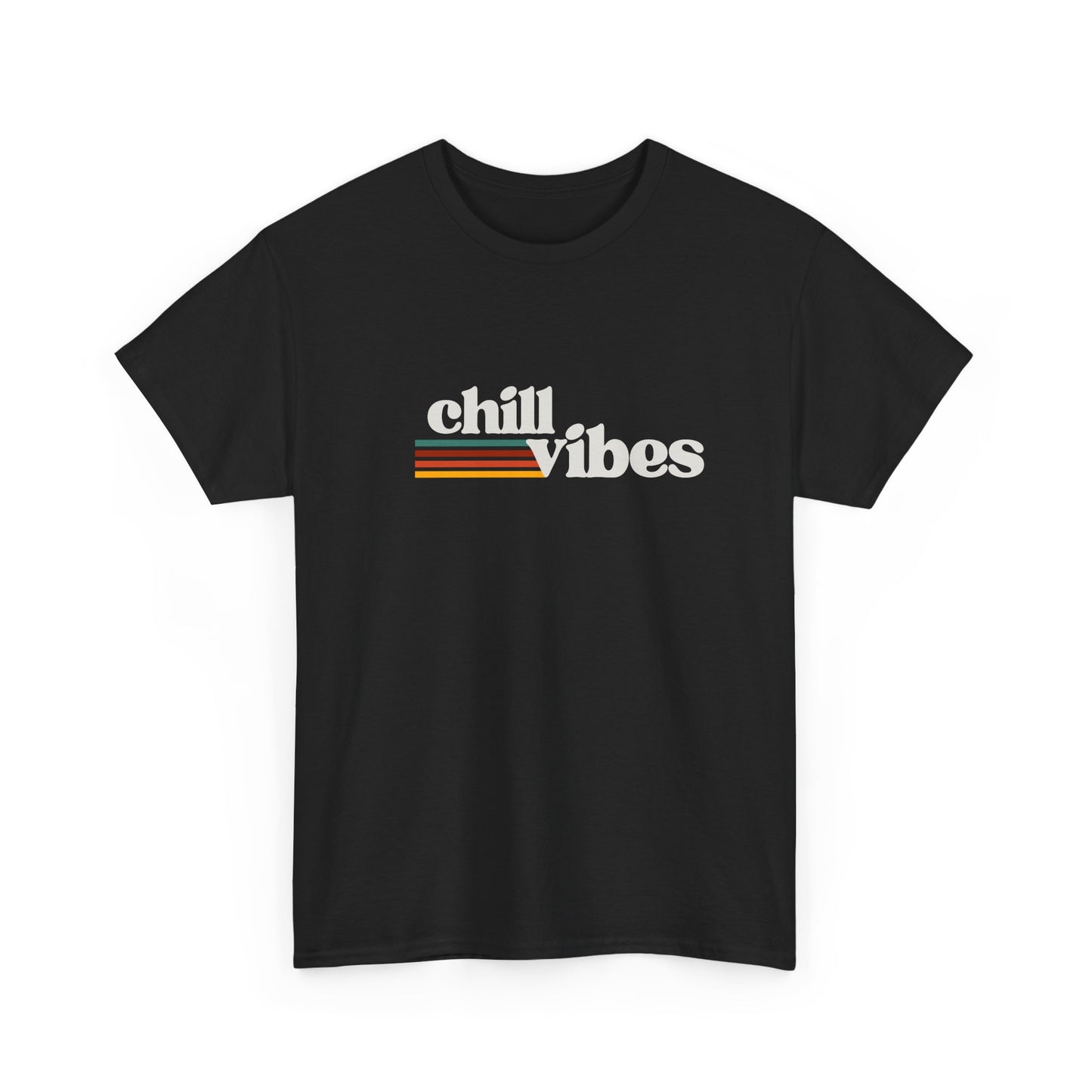 Sunset Soul: Chill Vibes Retro Stripe Premium Graphic Tee