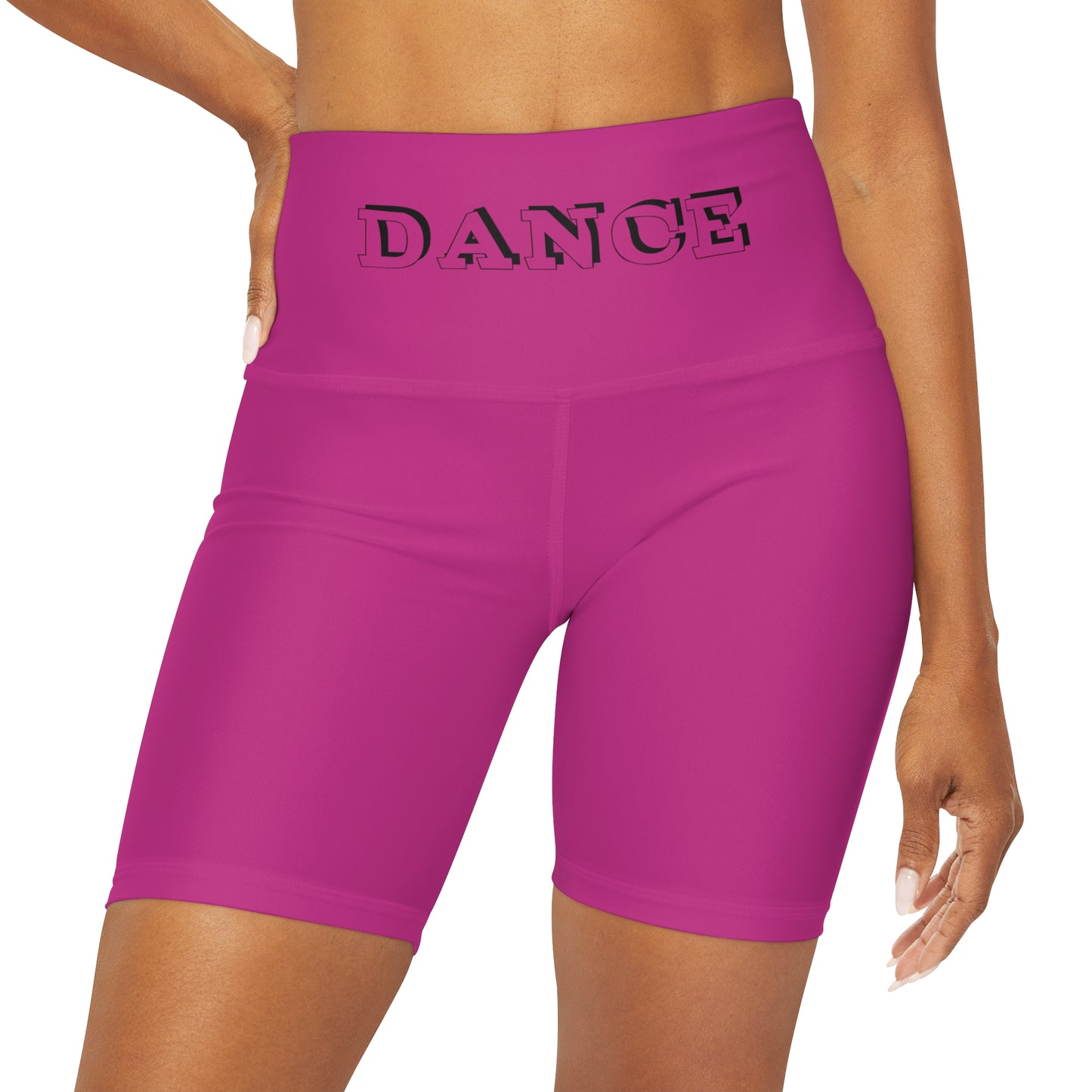 Dance High Waisted Yoga Shorts front waist design