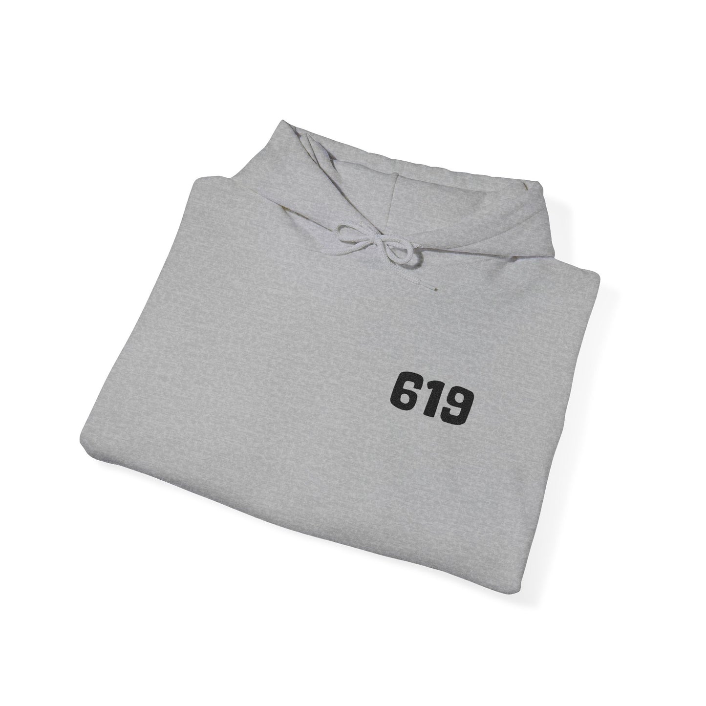 619 Heritage: Minimalist Embroidered Chest Print Premium Hoodie