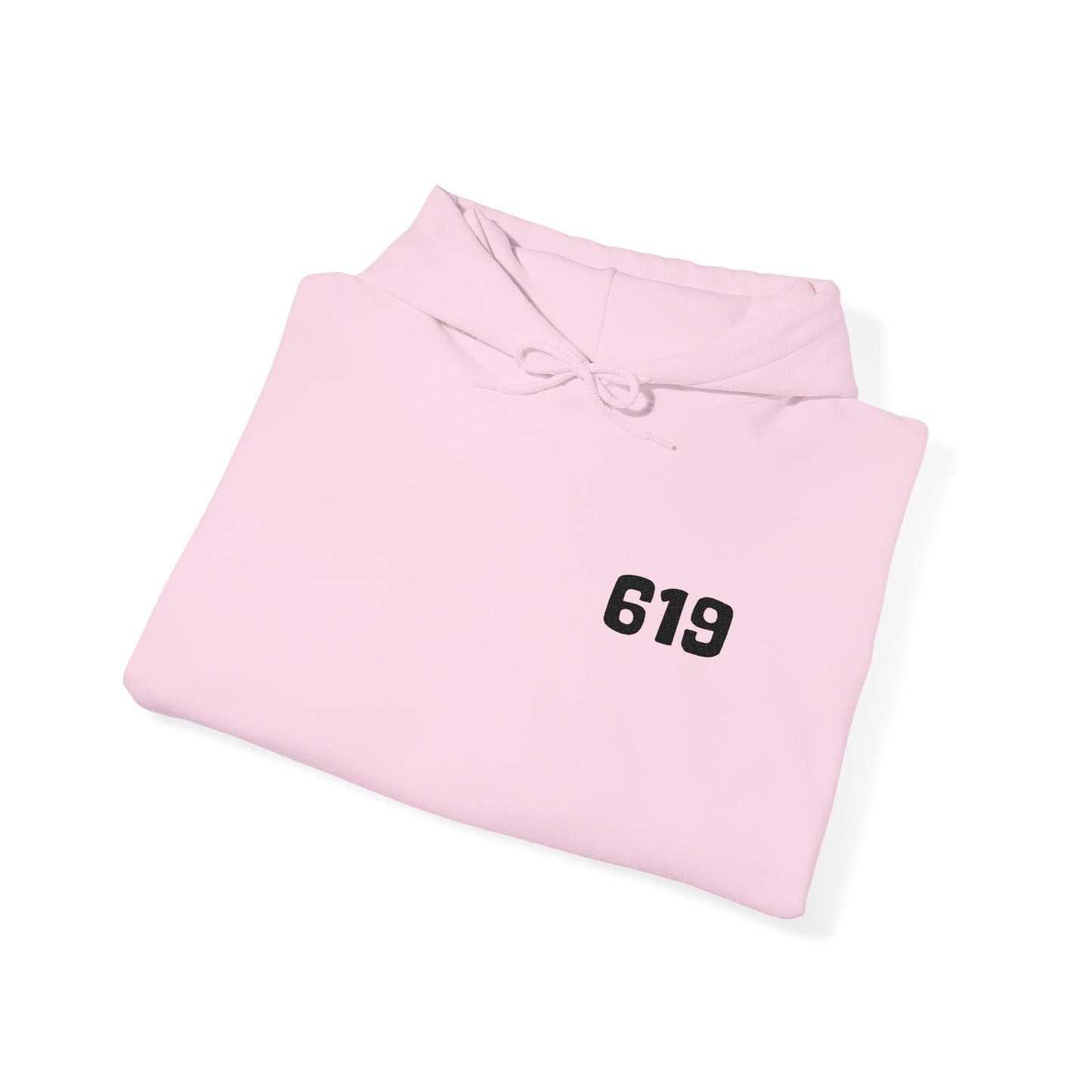 619 Heritage: Minimalist Embroidered Chest Print Premium Hoodie