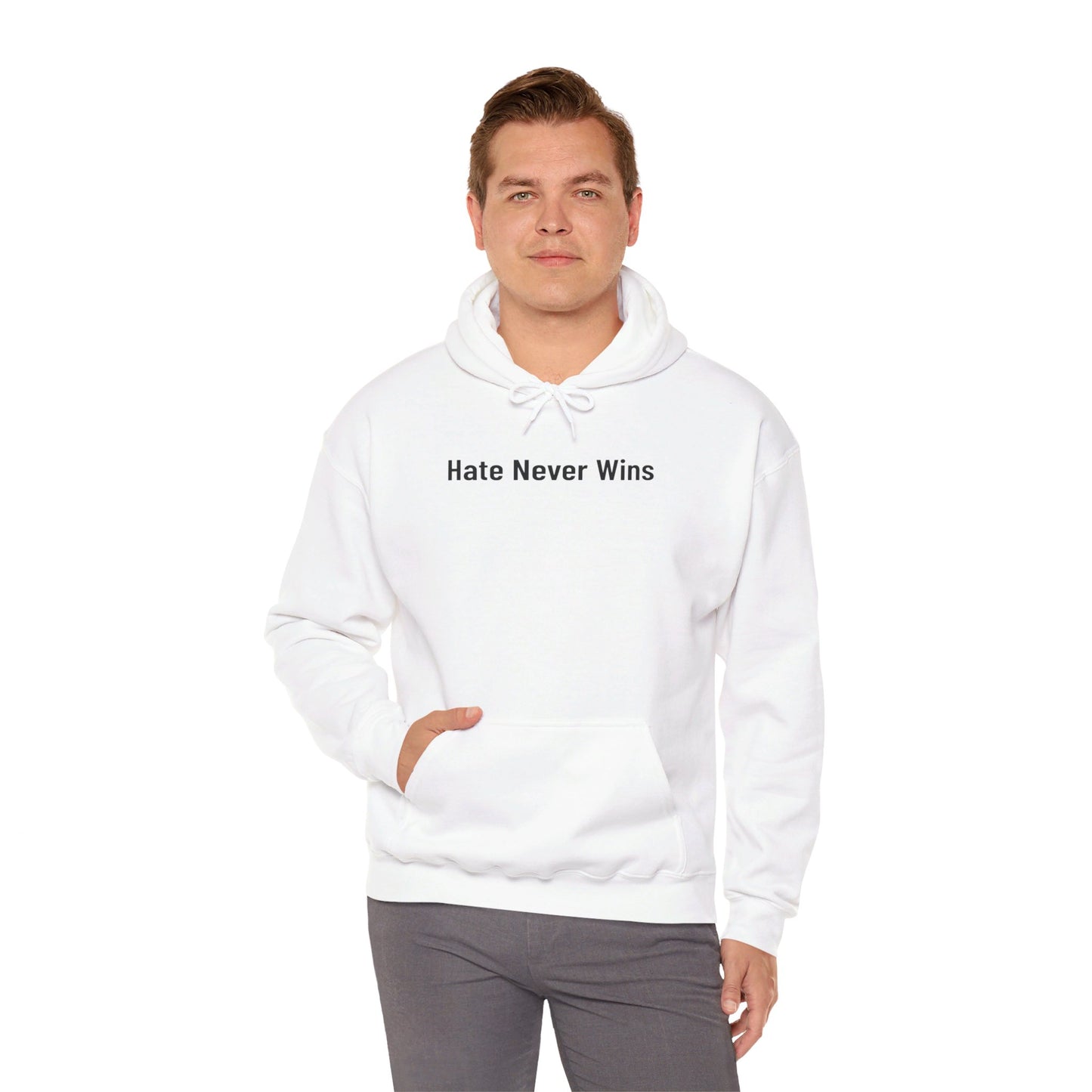 Hate never wins Heavy Blend™ Hooded Sweatshirt