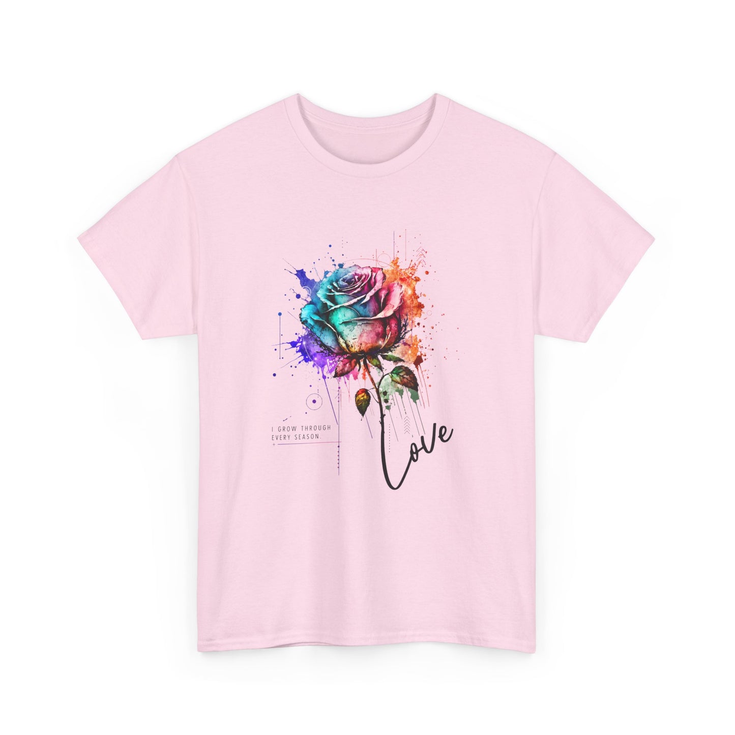 Love Watercolor Rose Growth Tee