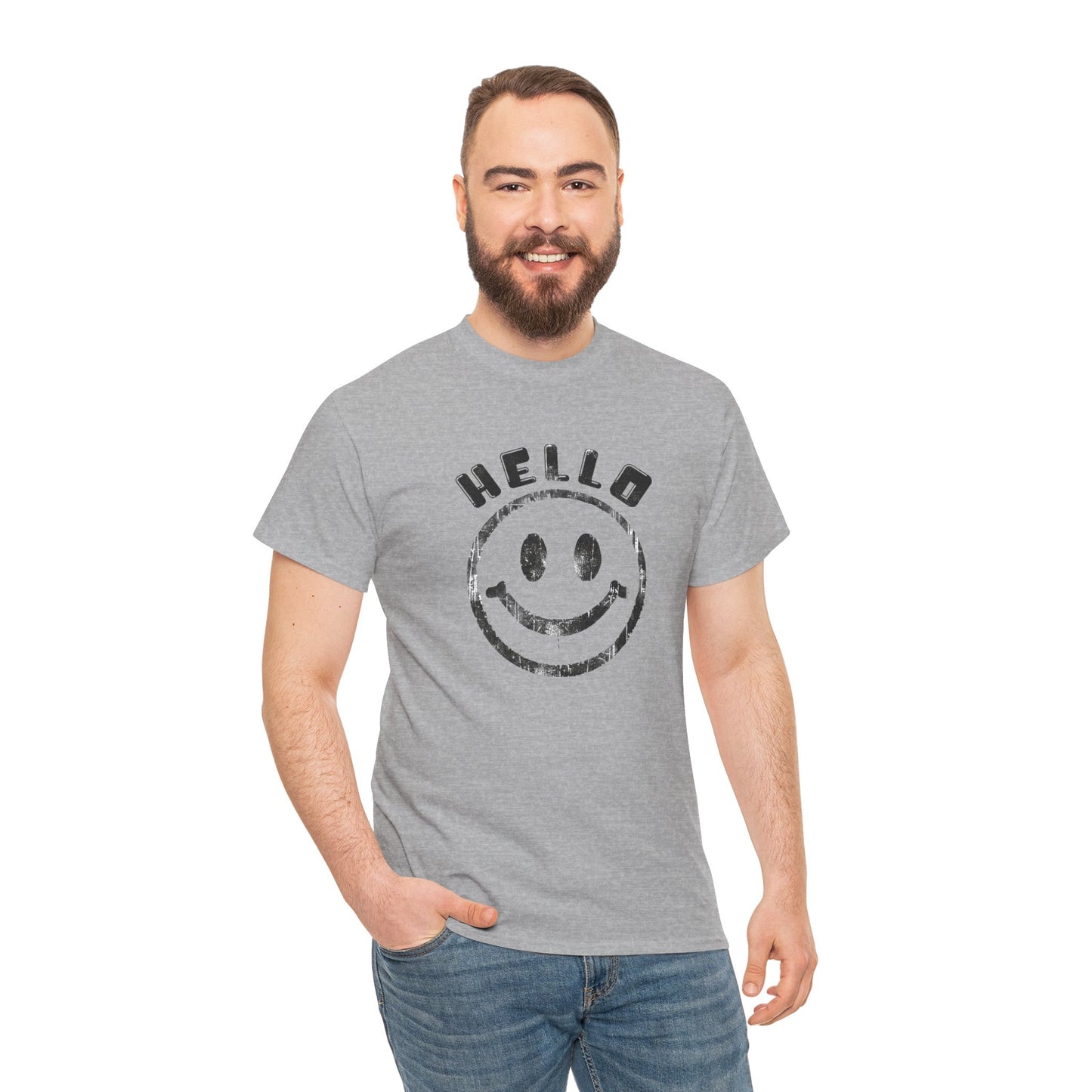 Hello Smiley Vintage Graphic Tee