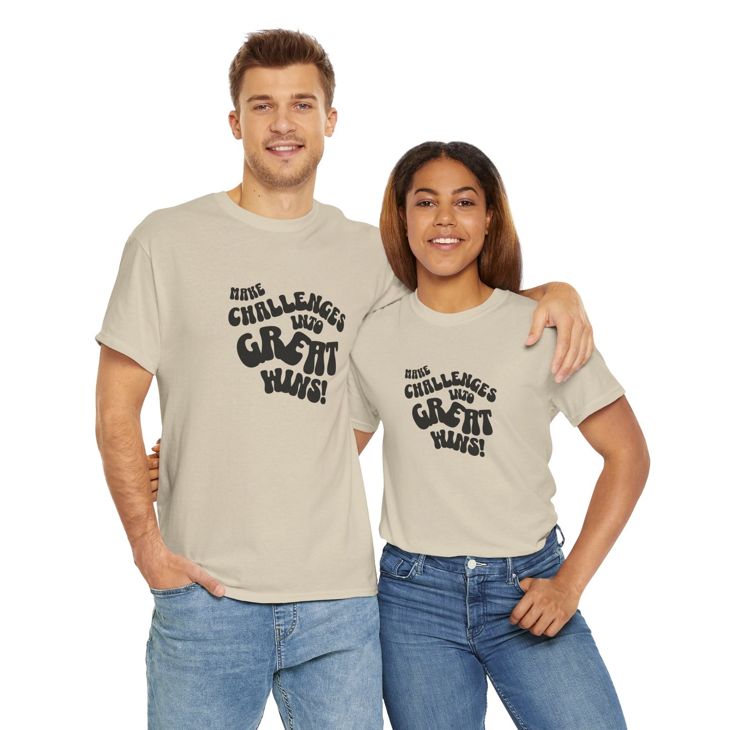Challenge Accepted: Motivational Unisex Cotton Tee
