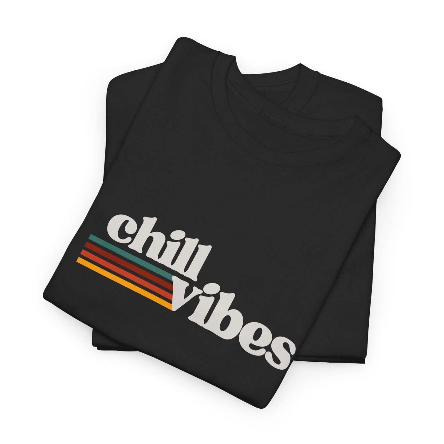 Sunset Soul: Chill Vibes Retro Stripe Premium Graphic Tee
