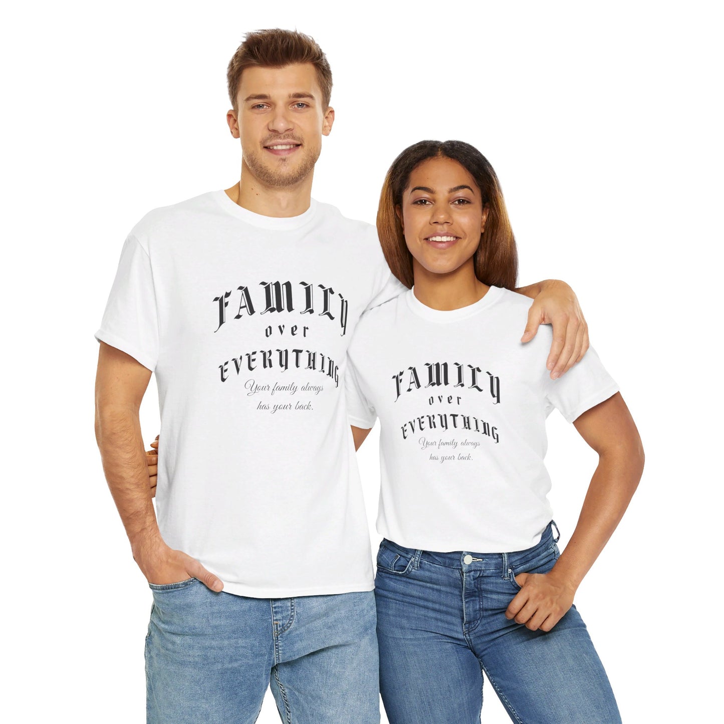 Your family always has your back Unisex Heavy Cotton Tee