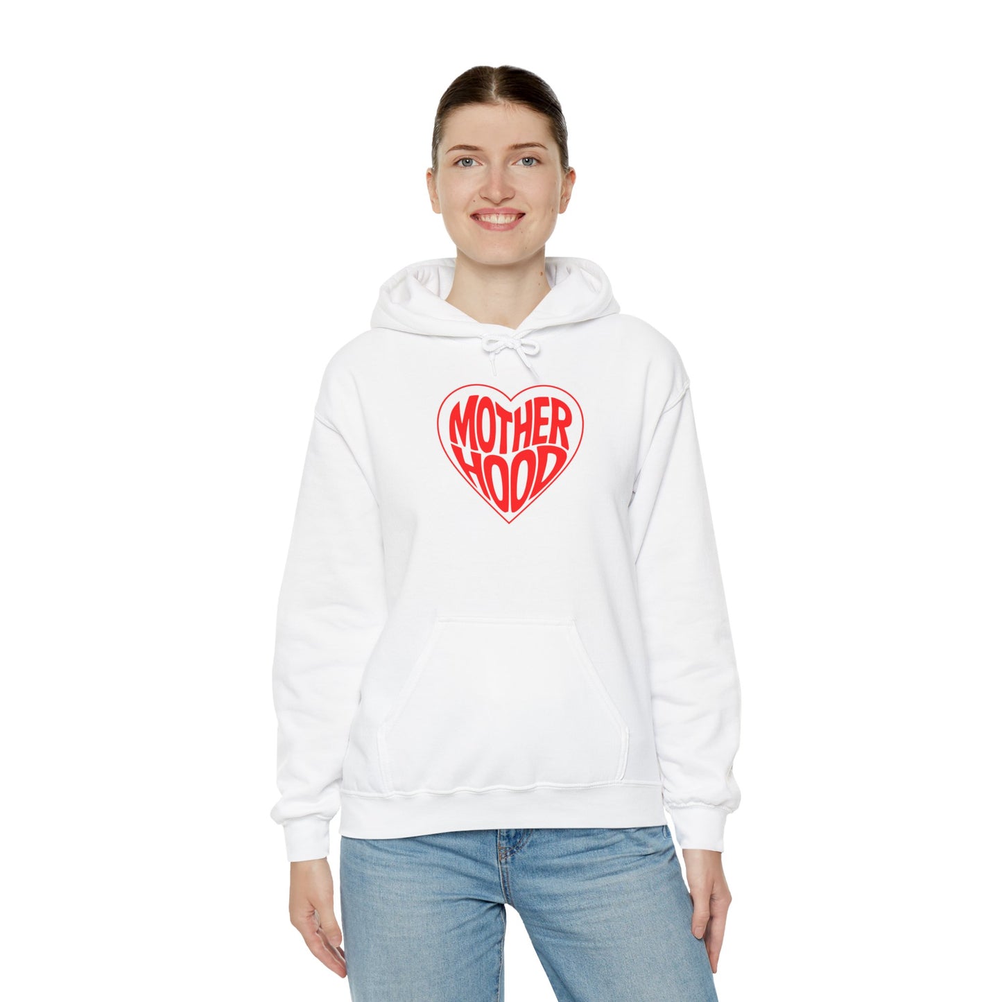 Motherhood Heart Hoodie – Cozy Love for Moms