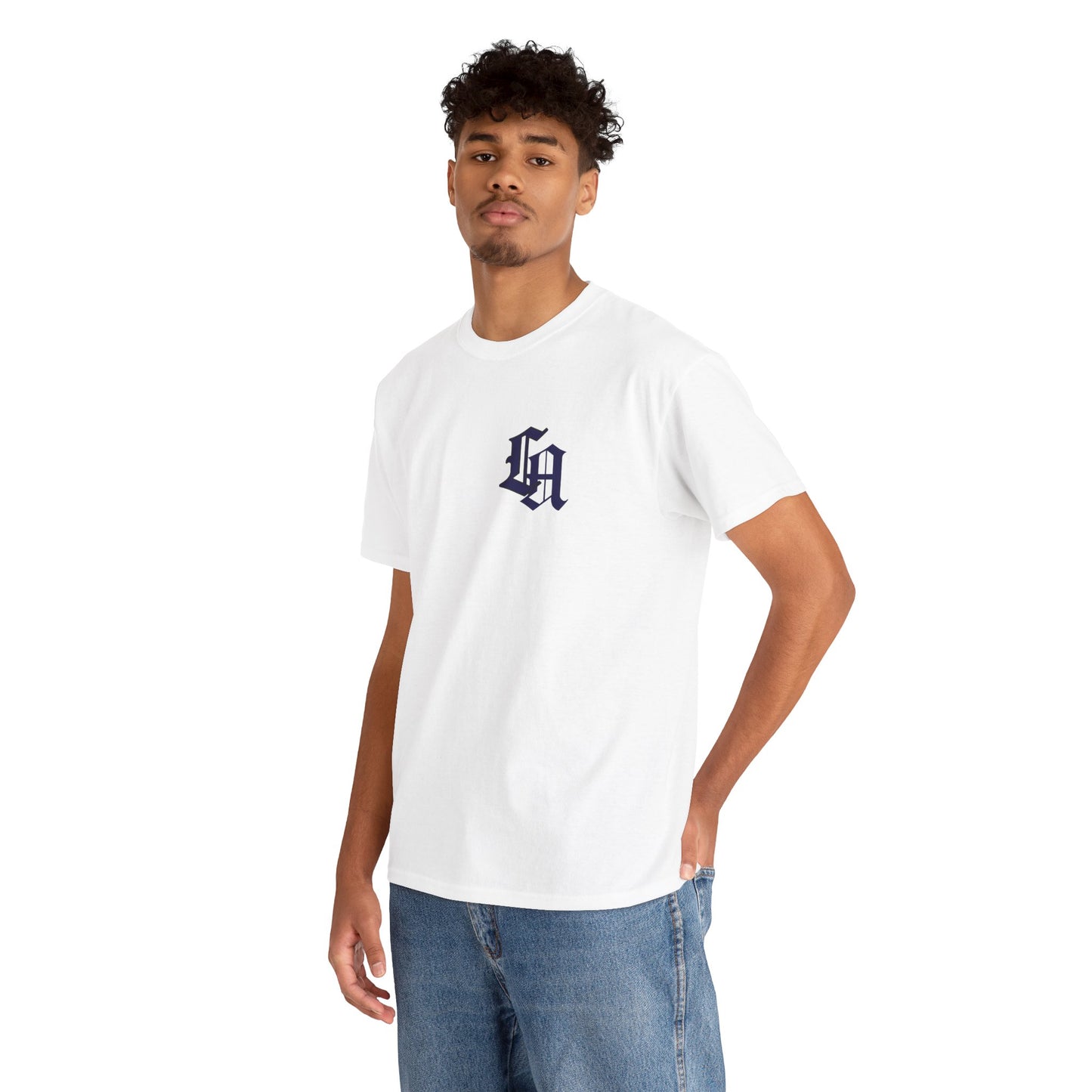 Gothic LA Minimalist Chest Tee: Premium Urban Streetwear