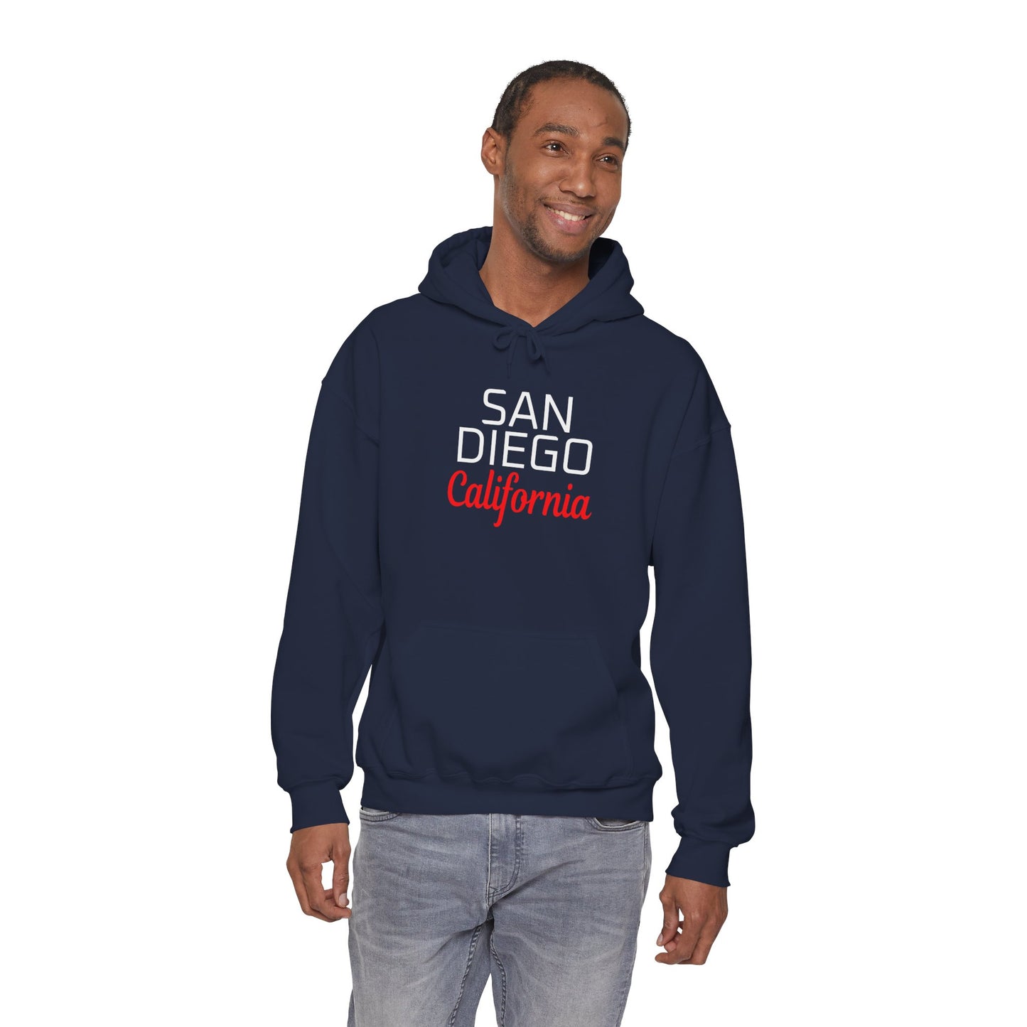San Diego California Retro City Text Premium Hoodie