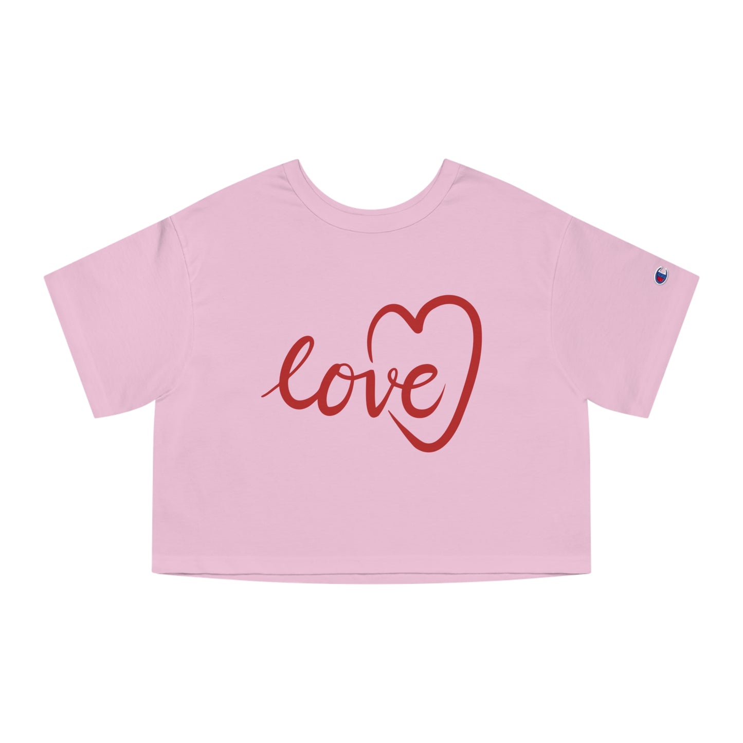 Love Heart Cropped Tee — Women's Day Graphic T-Shirt