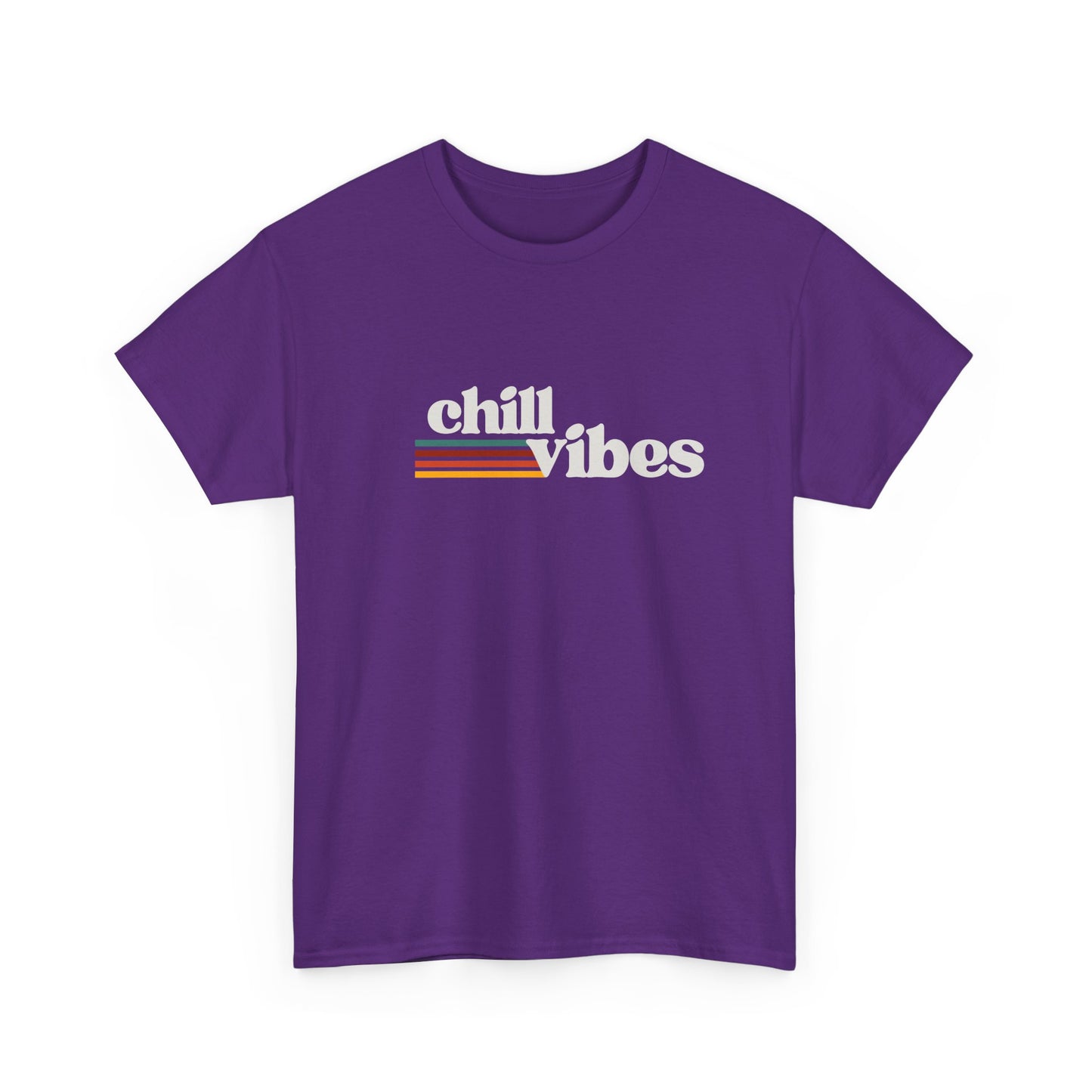 Sunset Soul: Chill Vibes Retro Stripe Premium Graphic Tee