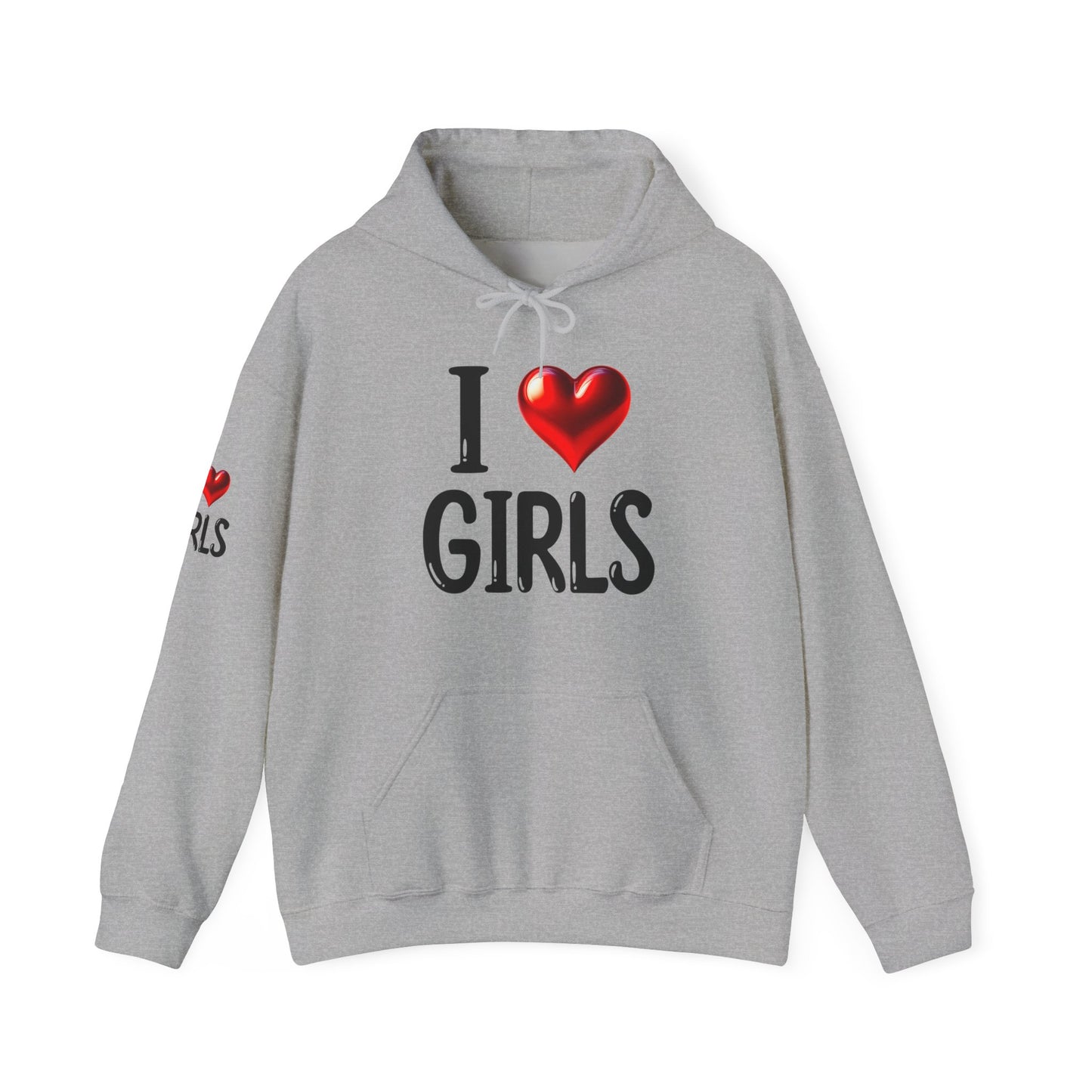 I love Girls Unisex Heavy Blend™ Hooded Sweatshirt