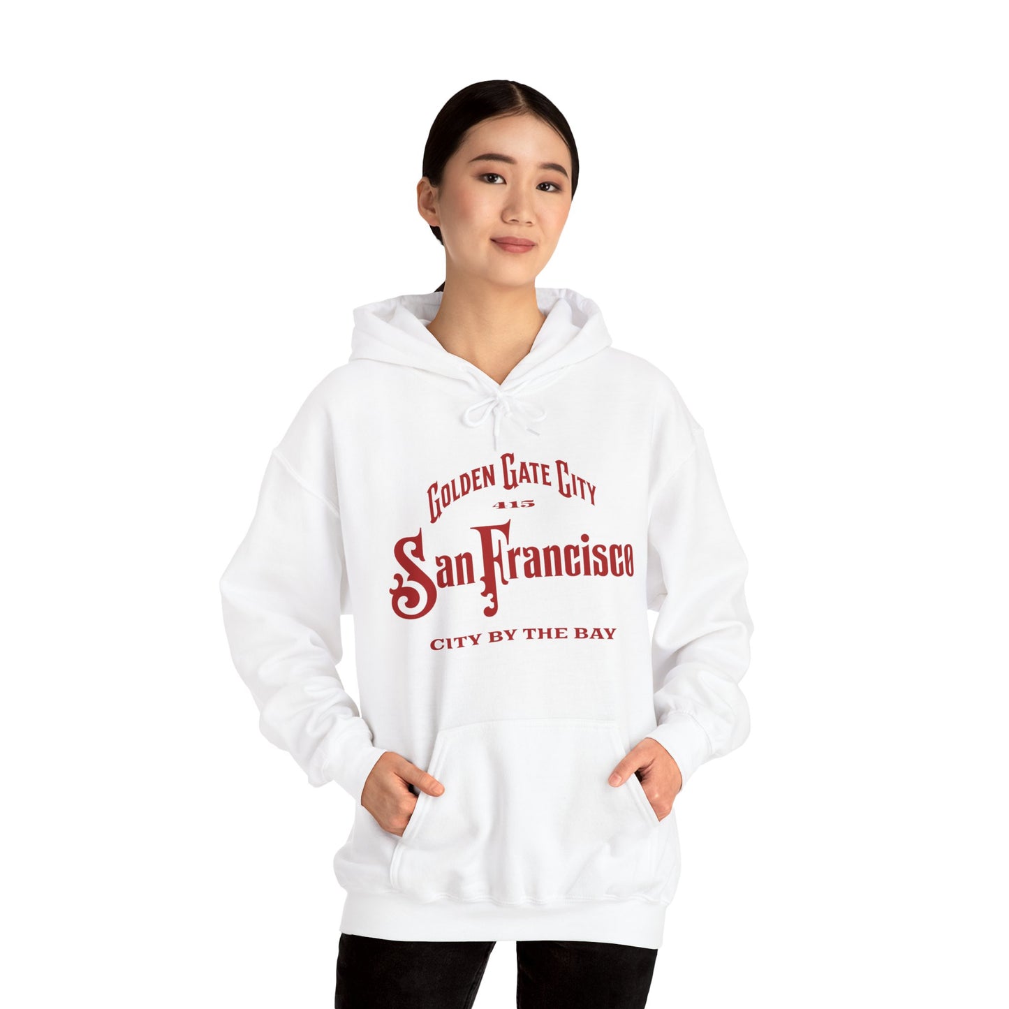 San Francisco City by the Bay Vintage Script Hoodie