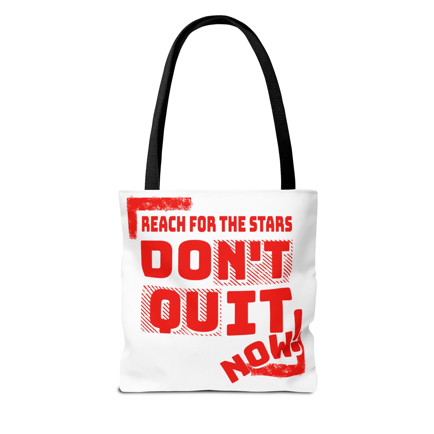 Motivational Tote Bag - Reach for the Stars and Don't Quit