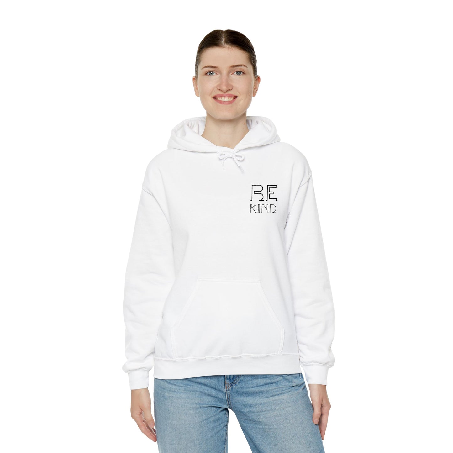 Be Kind: Minimalist Embroidered Chest Print Premium Hoodie