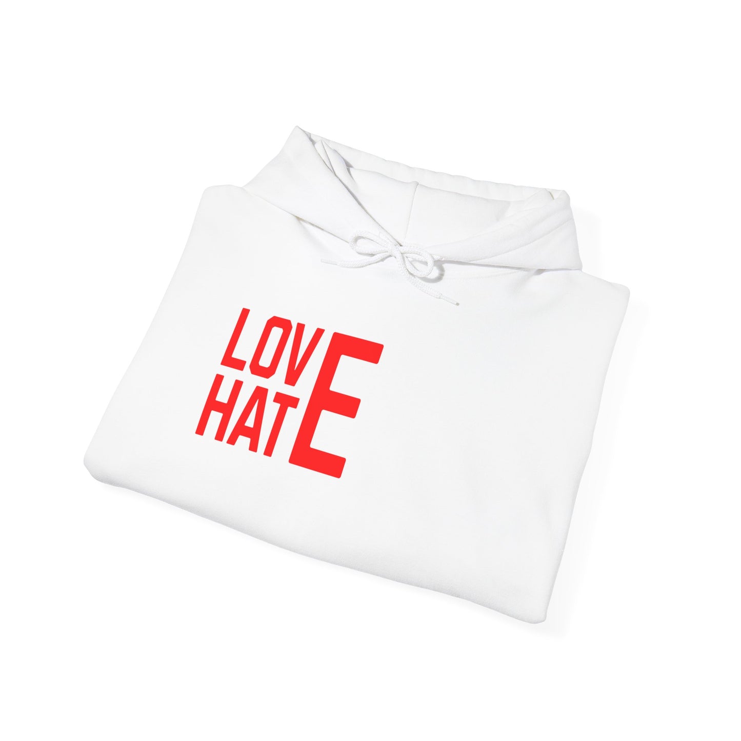 LOVE HATE Unisex Hoodie – Cozy Everyday Pullover by Dripp’N Gear, Perfect for Gifts & Holidays