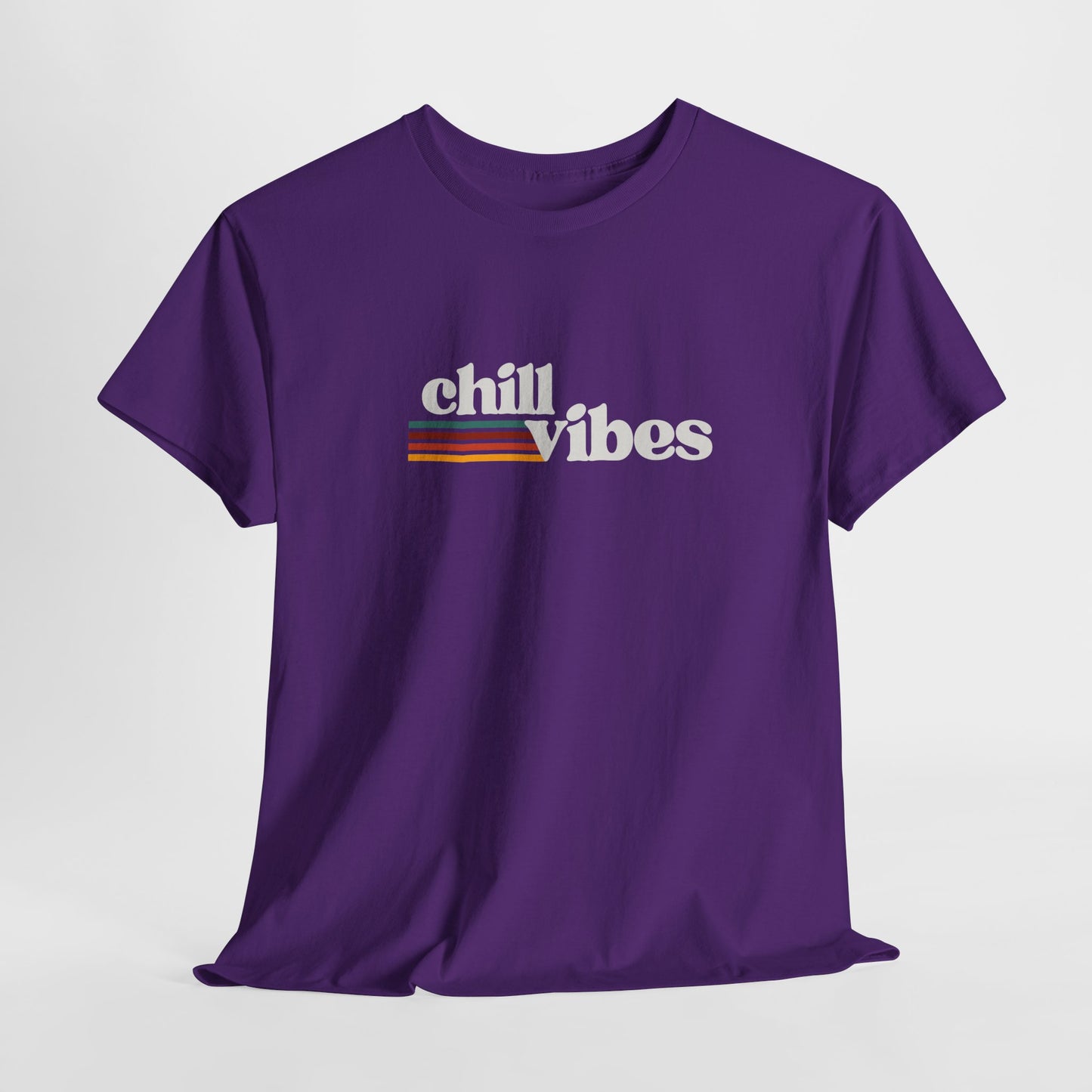 Sunset Soul: Chill Vibes Retro Stripe Premium Graphic Tee