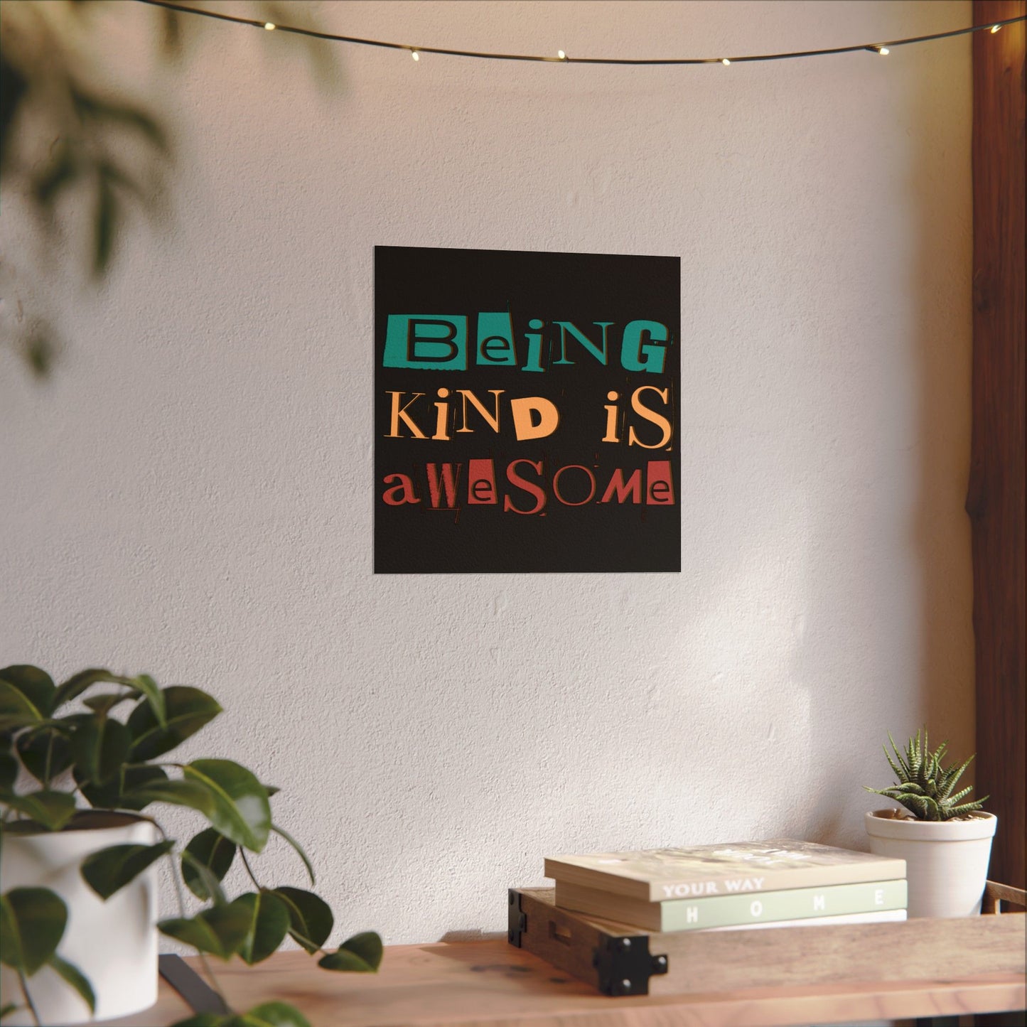 Being kind is awesome Textured Watercolor Matte Posters